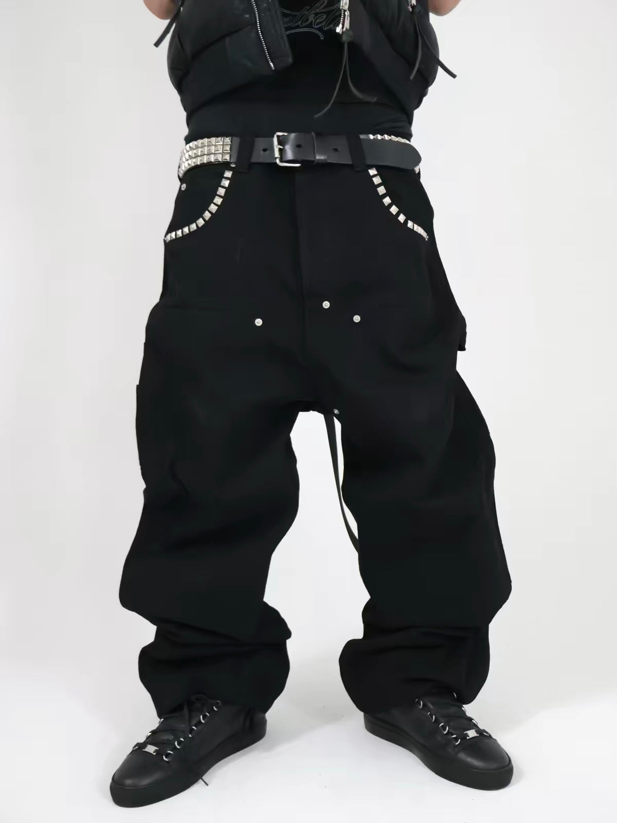 TRIBAL STRAP WIDE CARGO PANTS