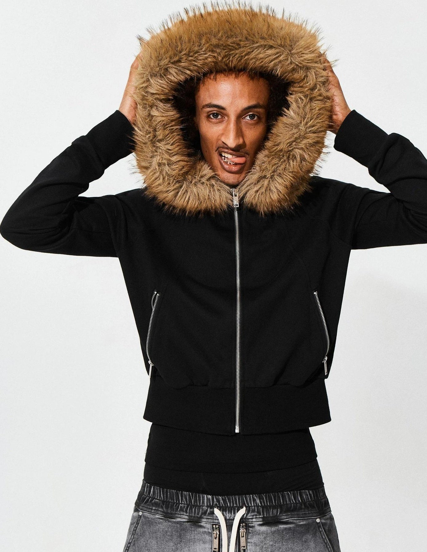 FUR COLLAR HOODE