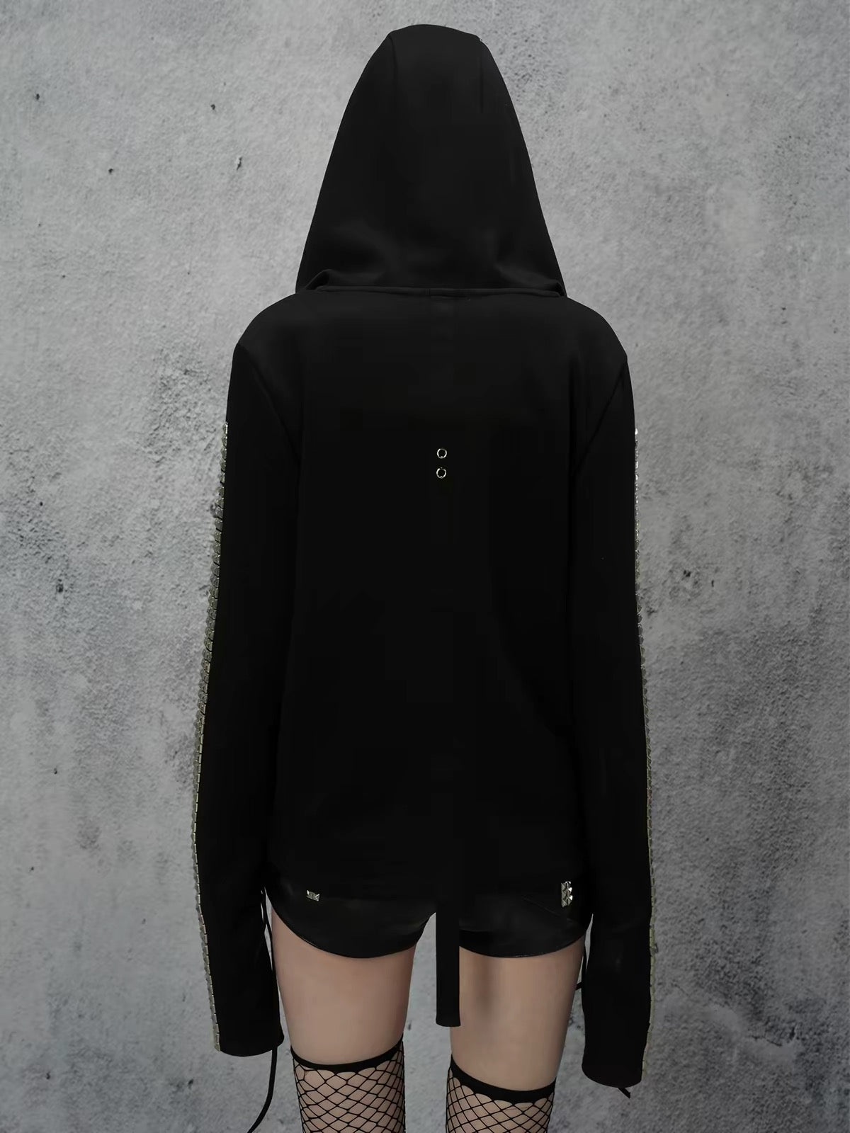 BIOHAZARD STUDDED ZIP HOODIE