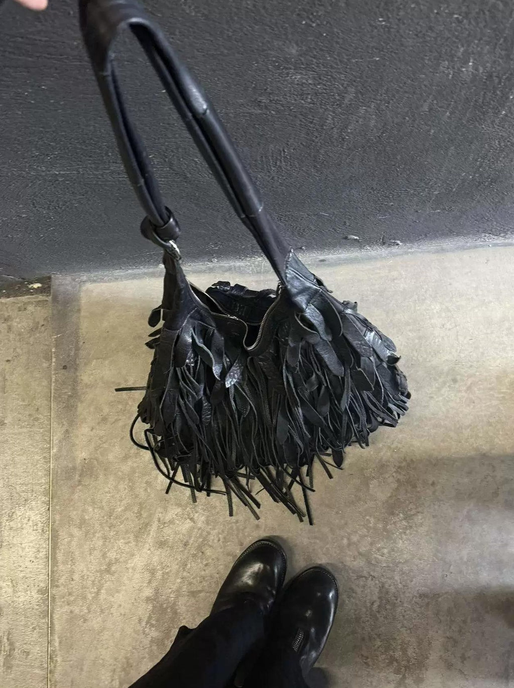 FRAYED EDGE BAG