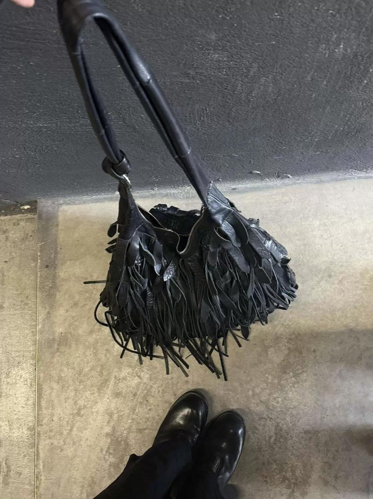 FRAYED EDGE BAG