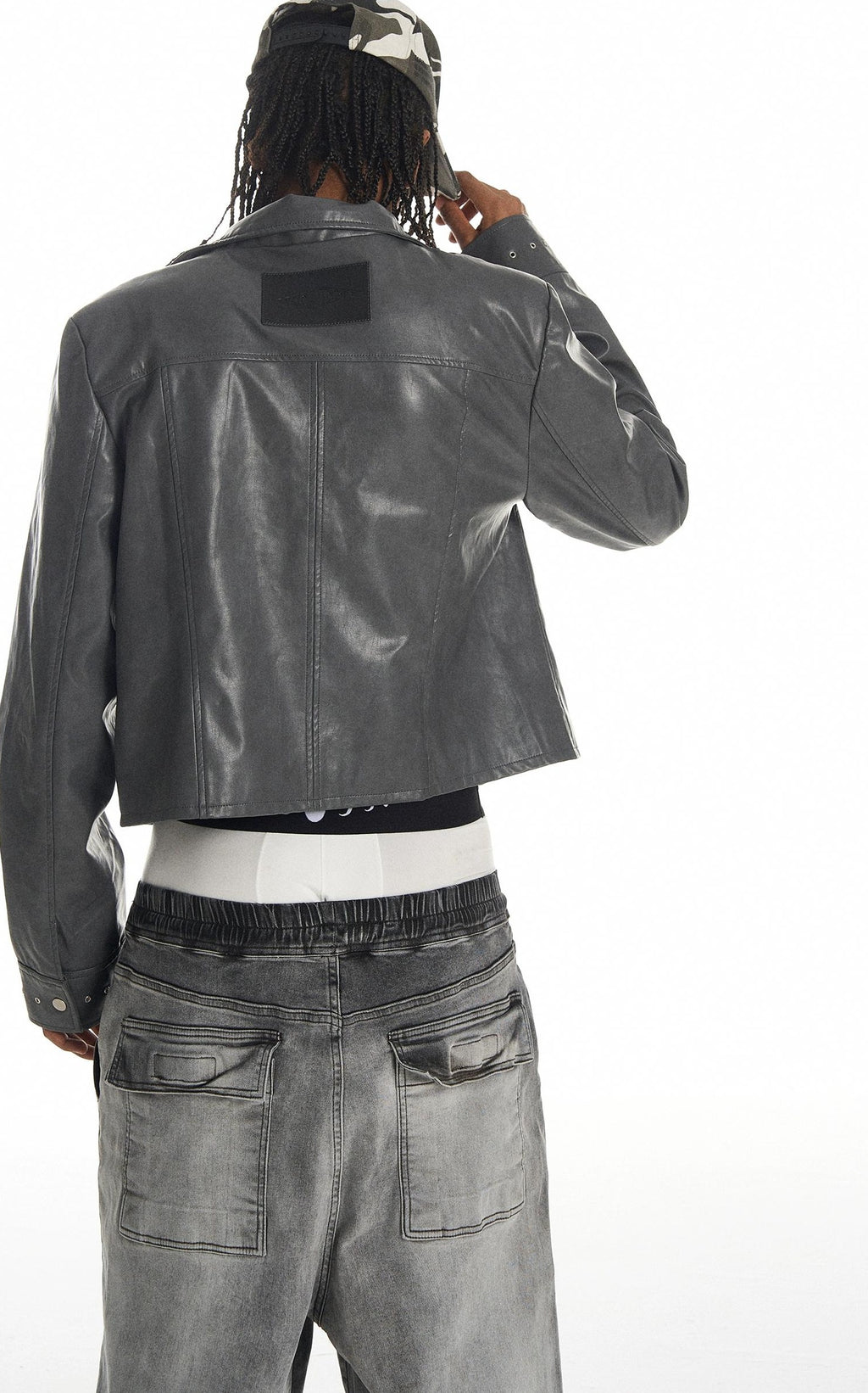 HIGH COLLAR BIKER JACKET