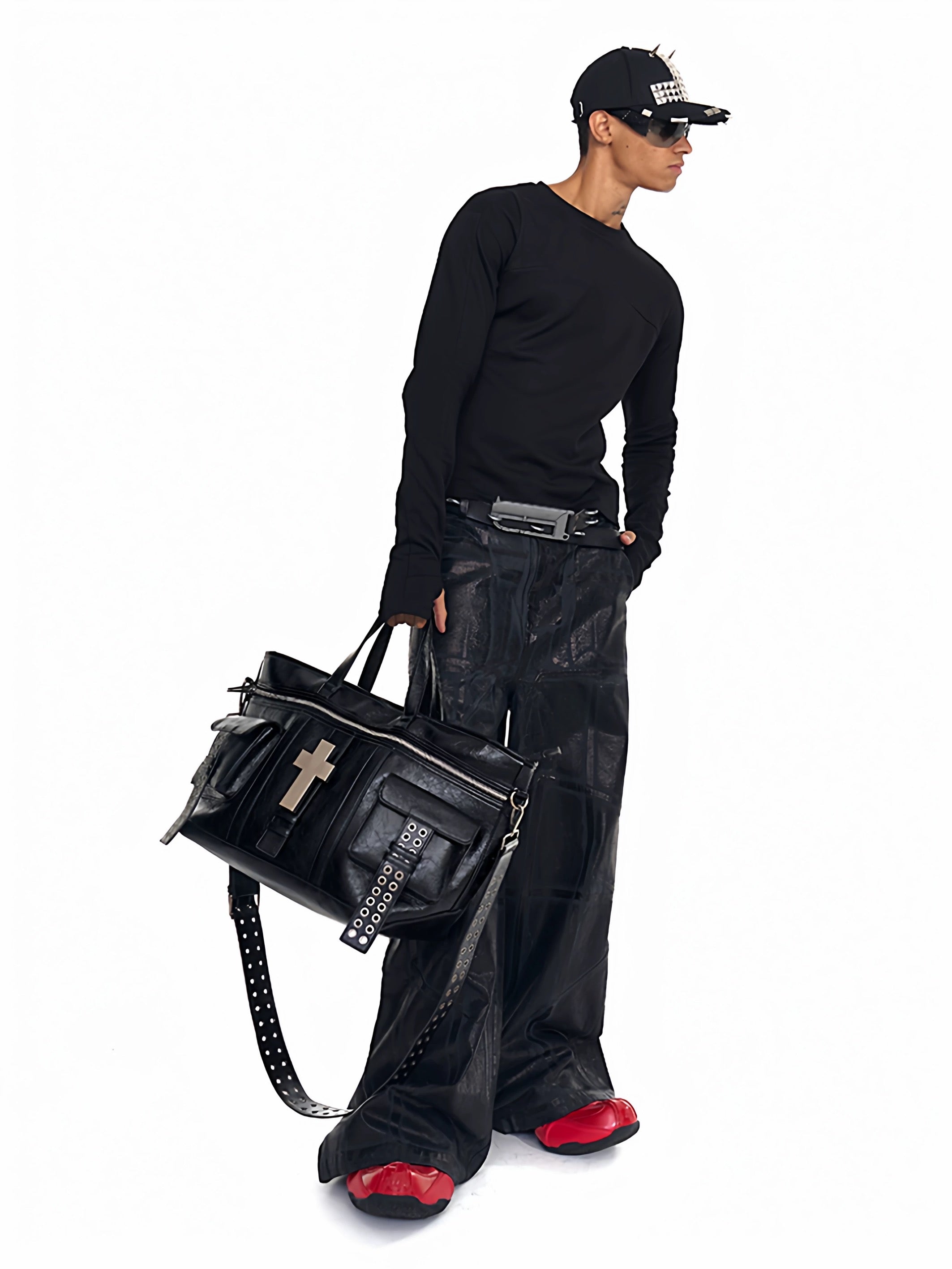 CROSS LEATHER TOTE