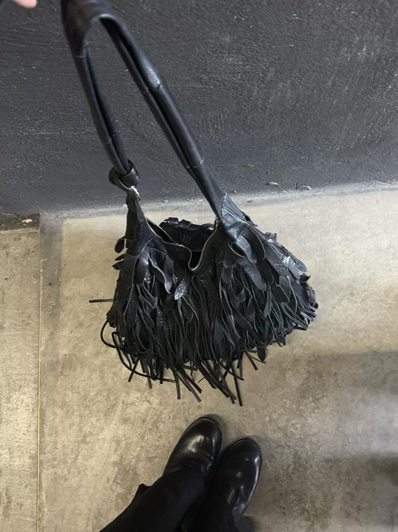 FRAYED EDGE BAG