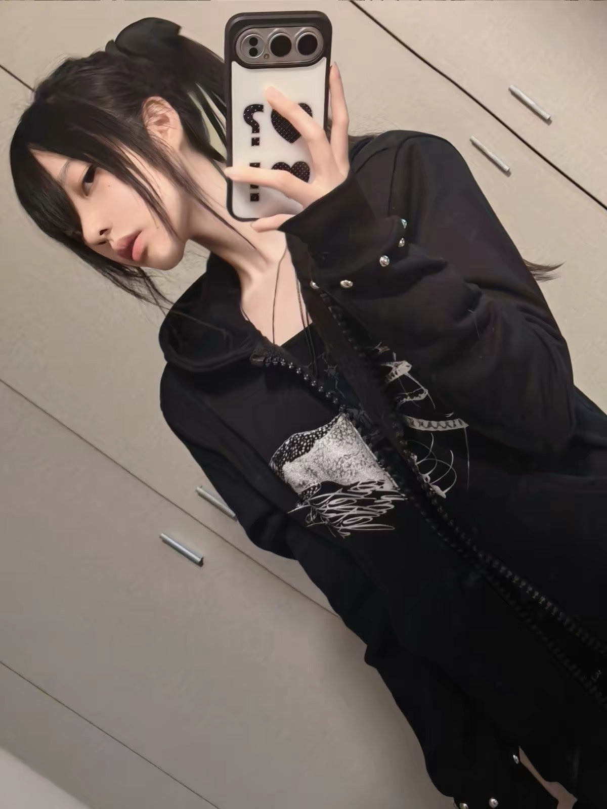 PANTHER SCRIPT ZIP HOODIE