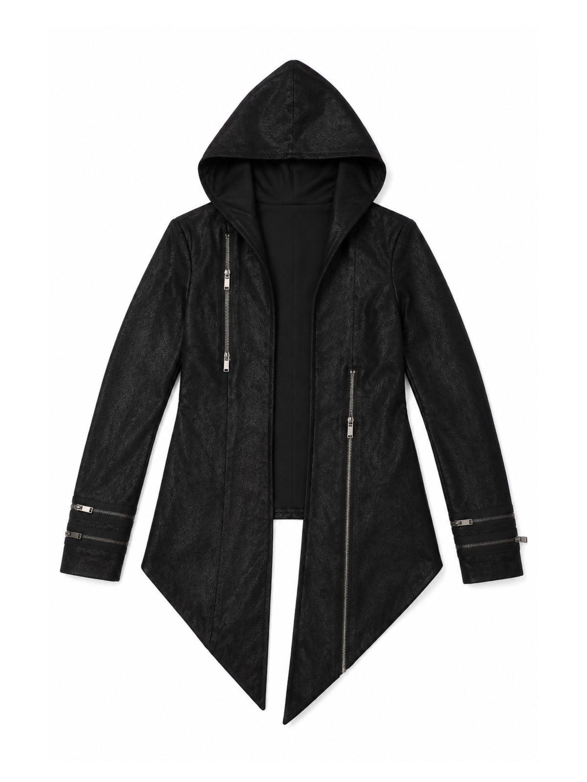 ASYMMETRIC ZIP HOODED JACKET
