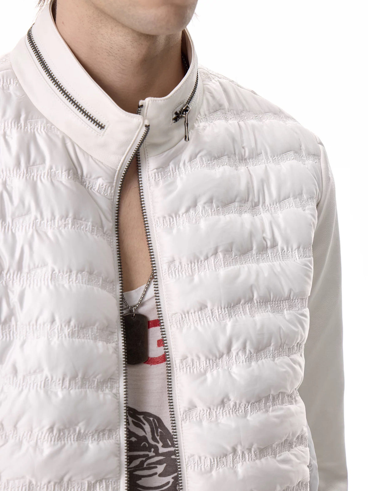 SHIRRED PANEL BOMBER JACKET