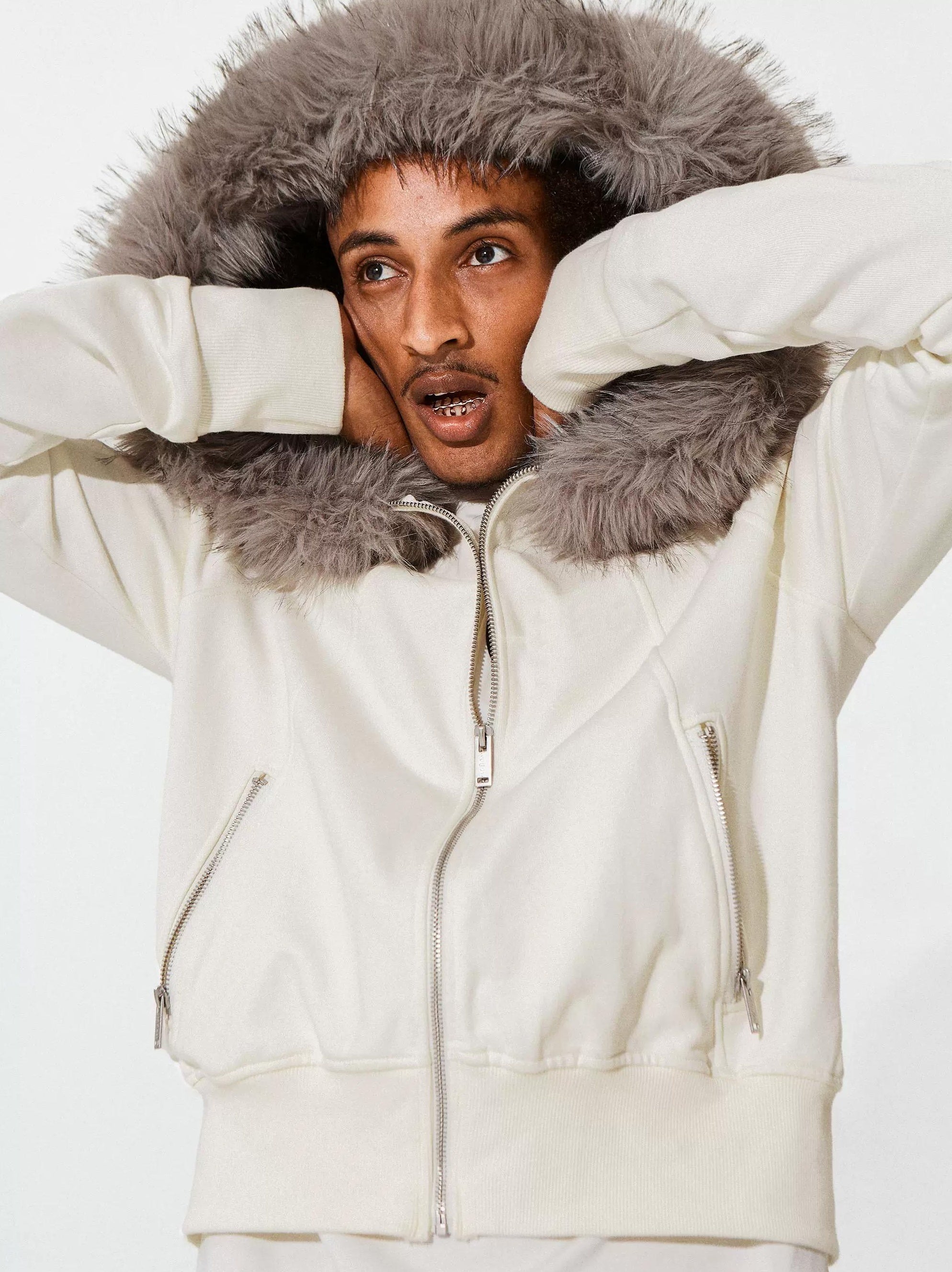 FUR COLLAR HOODE