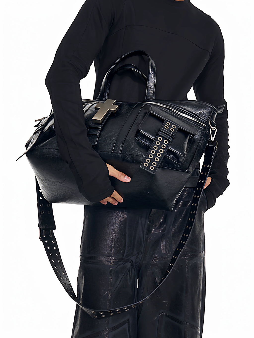 CROSS LEATHER TOTE