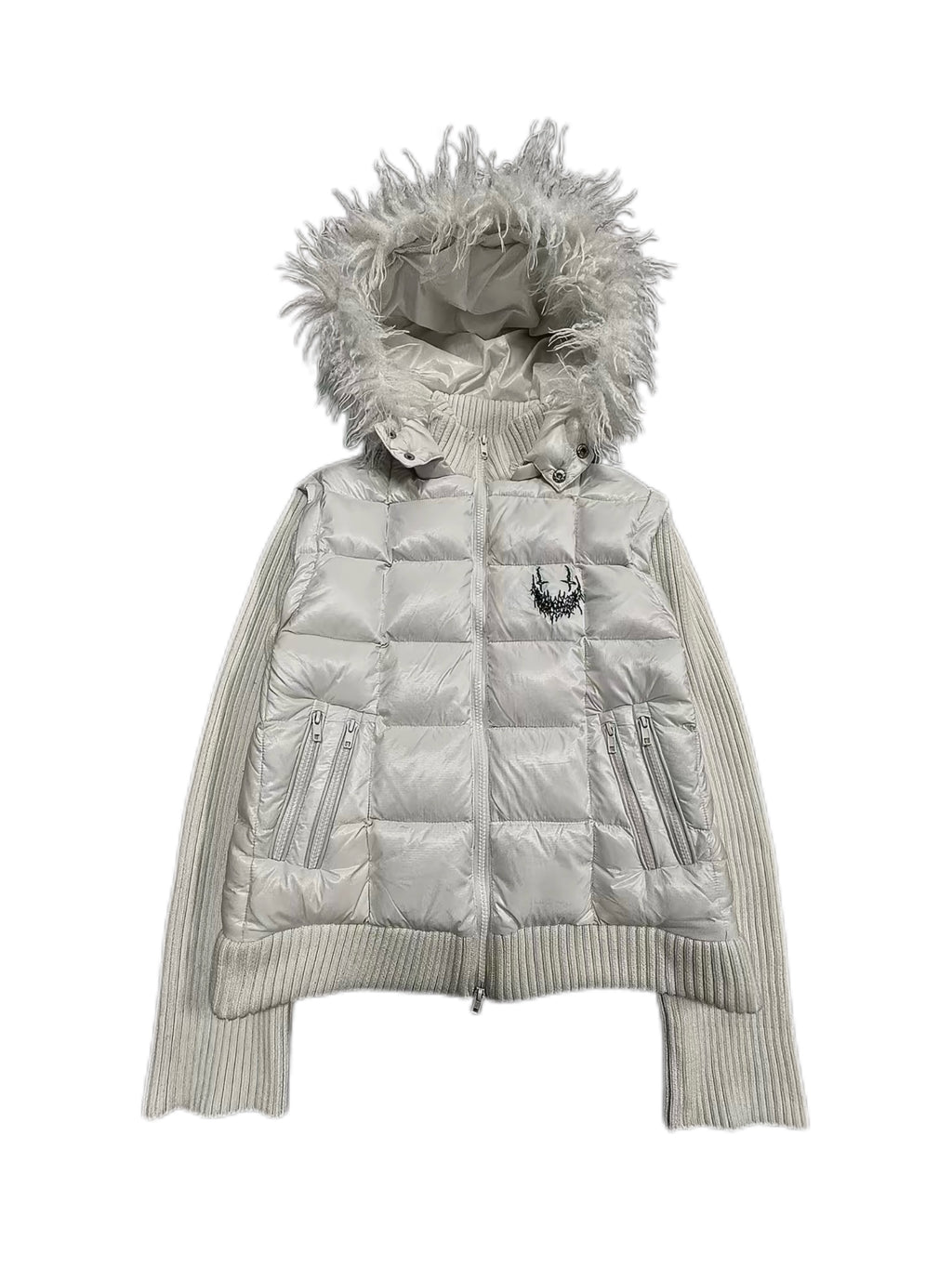 FUR HOODED HYBRID PUFFER JACKET