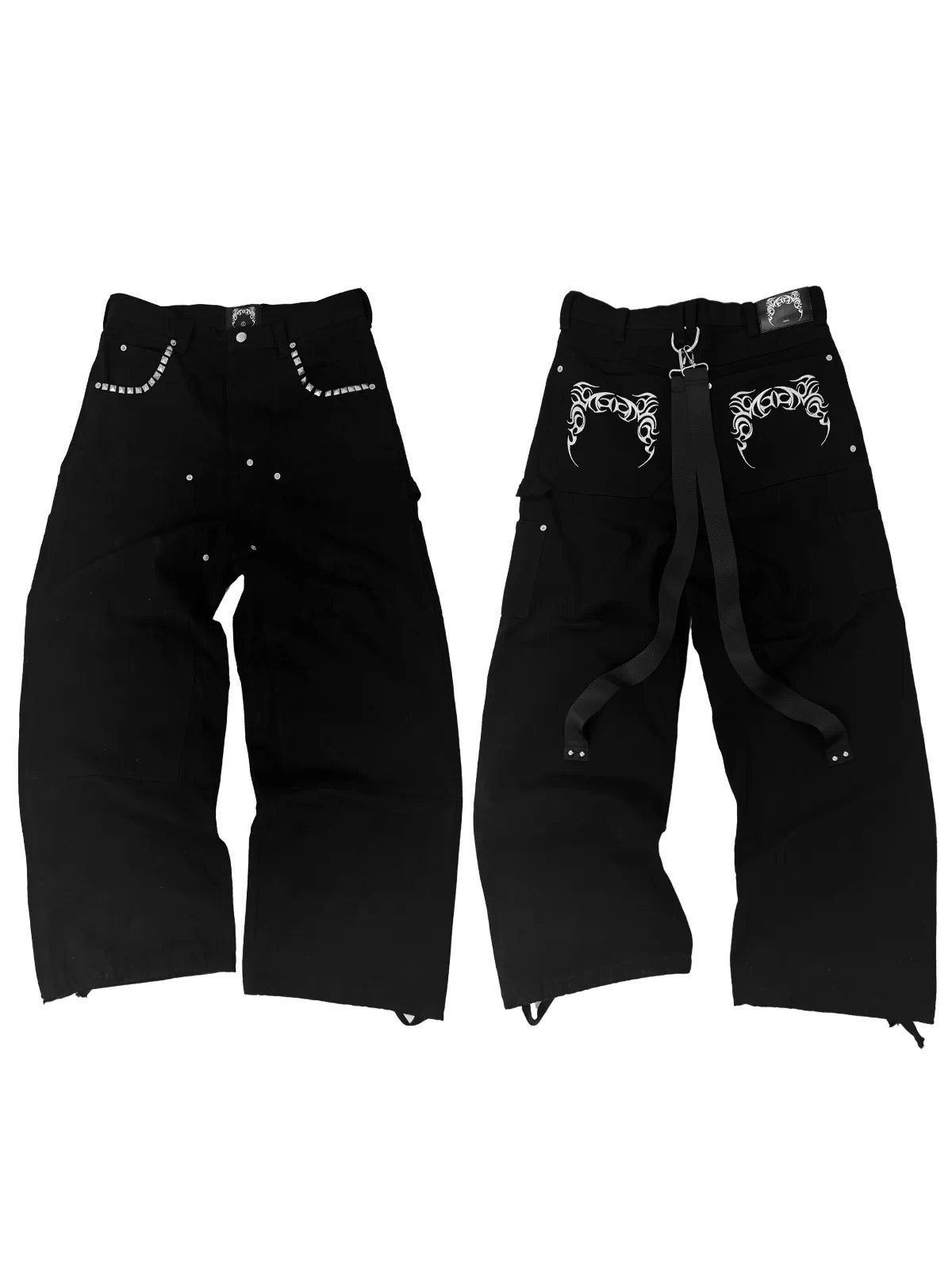 TRIBAL STRAP WIDE CARGO PANTS