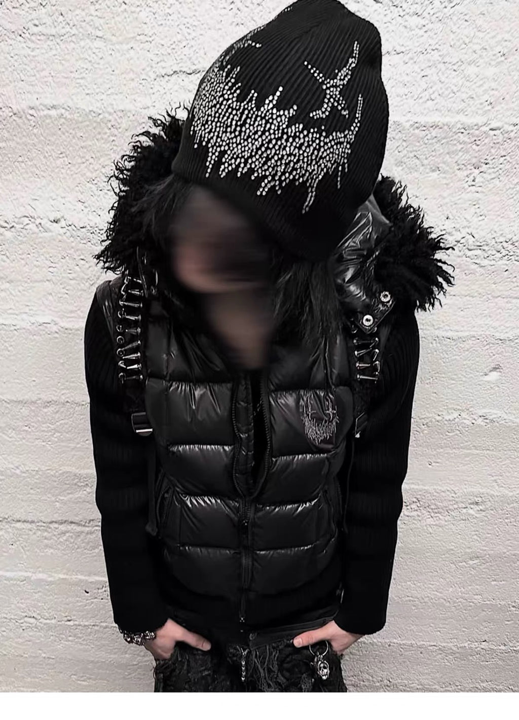 FUR HOODED HYBRID PUFFER JACKET
