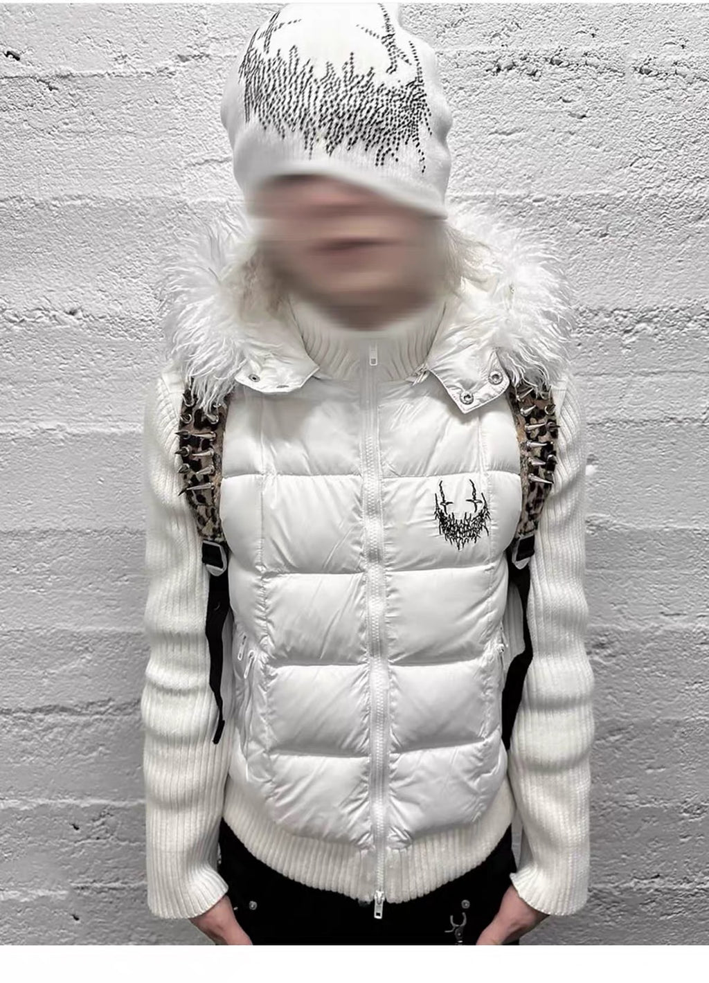 FUR HOODED HYBRID PUFFER JACKET