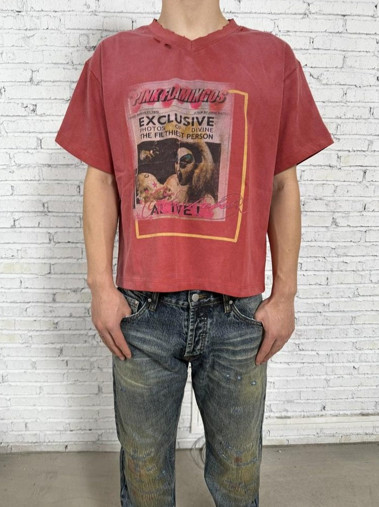 DISTRESSED BOXY TEE