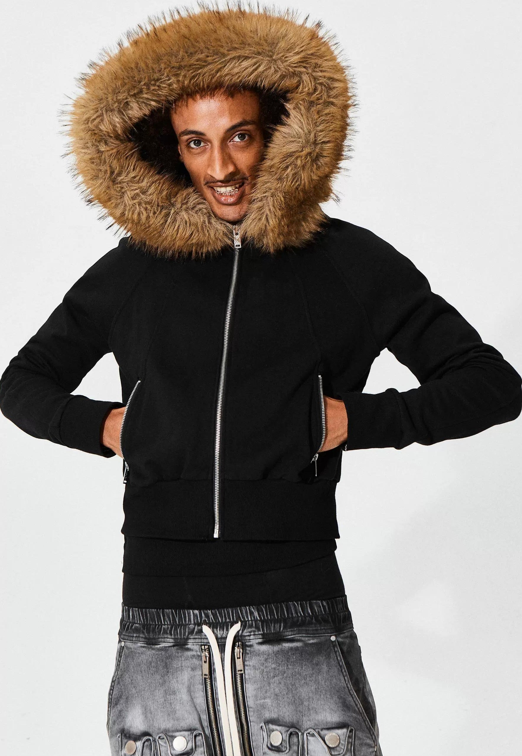 FUR COLLAR HOODE