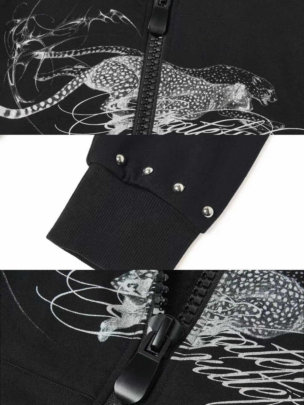 PANTHER SCRIPT ZIP HOODIE