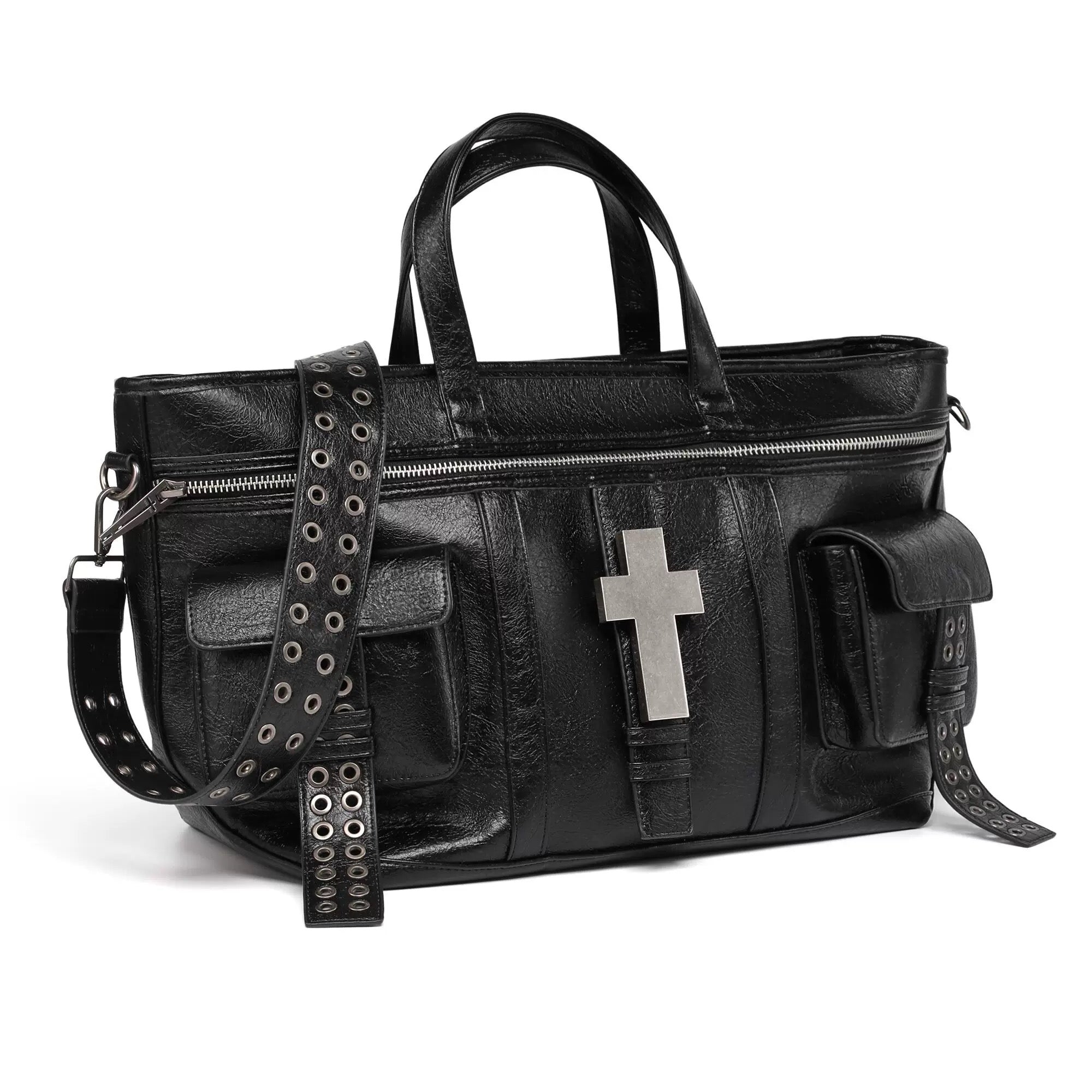 CROSS LEATHER TOTE