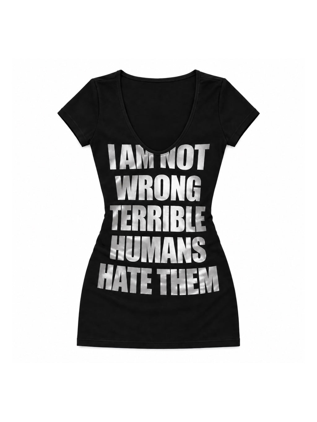 TERRIBLE HUMANS GRAPHIC MINI DRESS