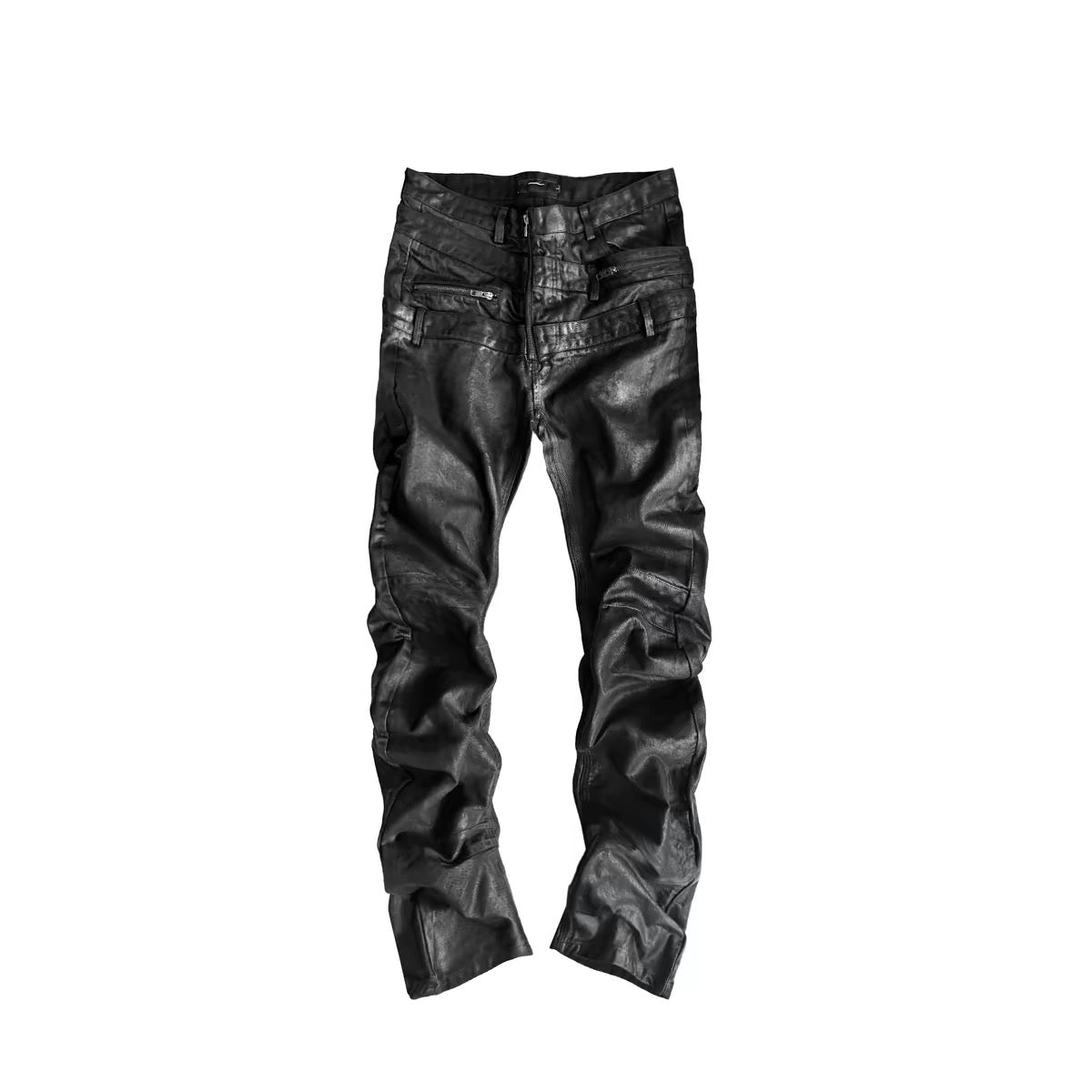 MULTI-WAIST COATED JEANS
