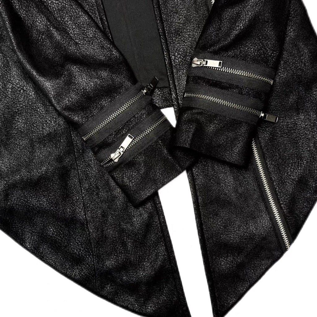 ASYMMETRIC ZIP HOODED JACKET