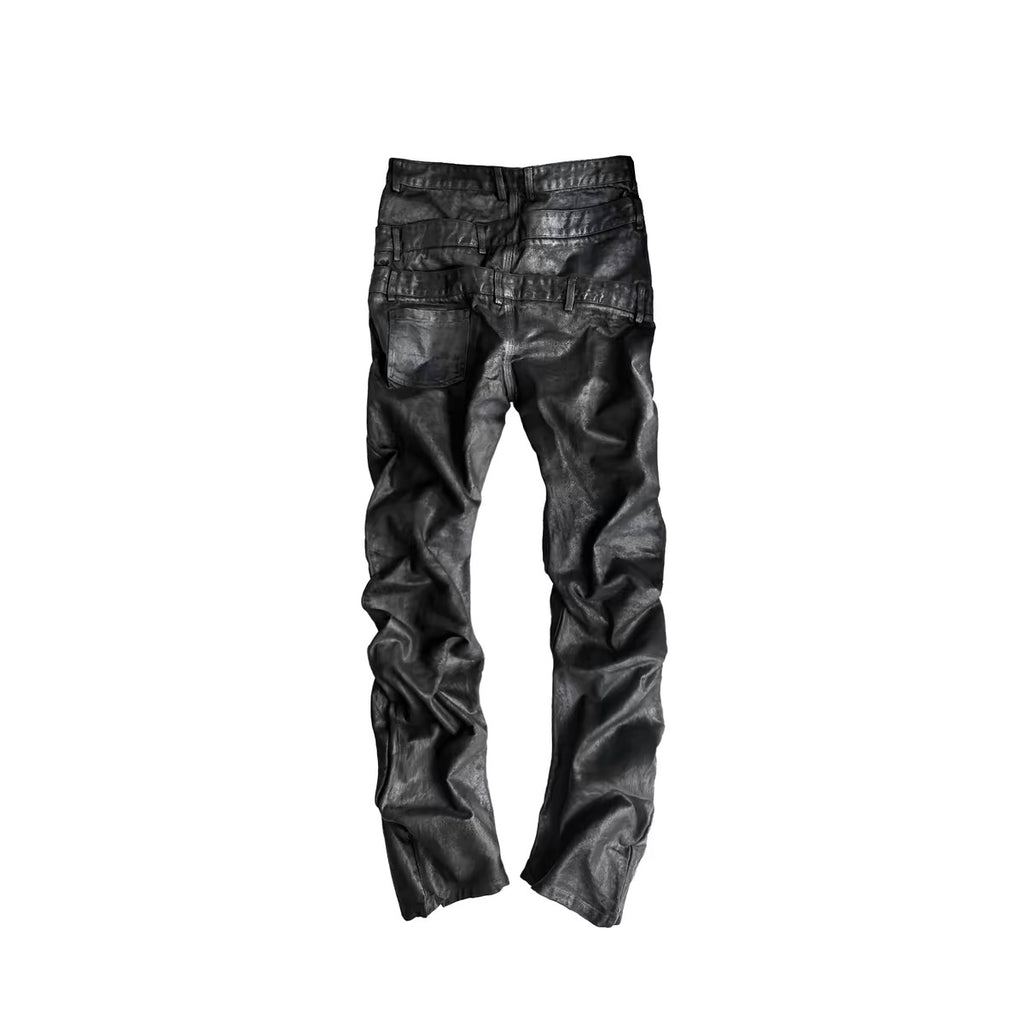 MULTI-WAIST COATED JEANS