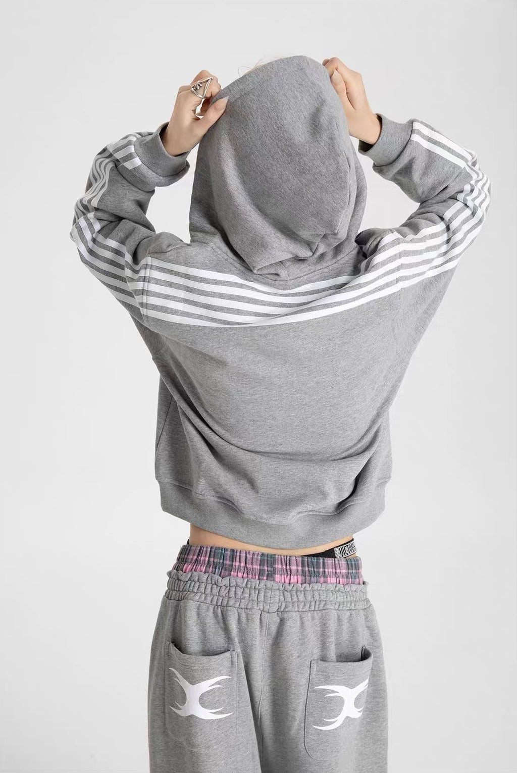 CREST STRIPE  HOODIE