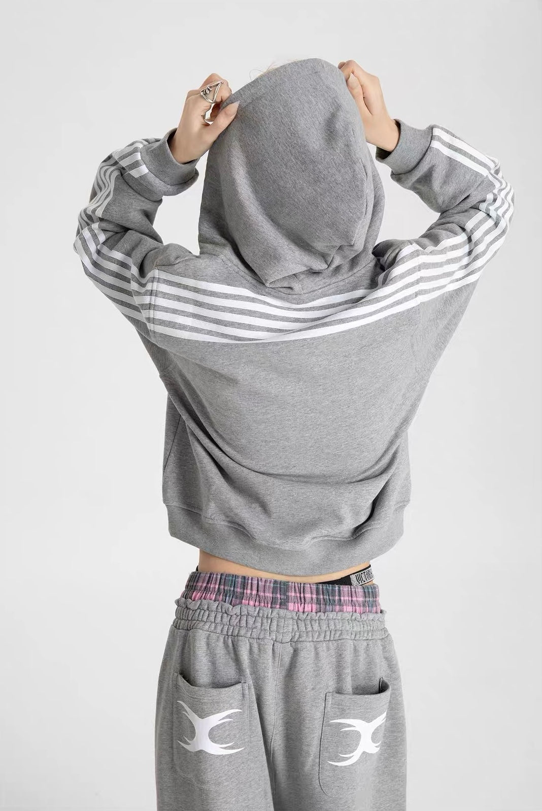 CREST STRIPE  HOODIE