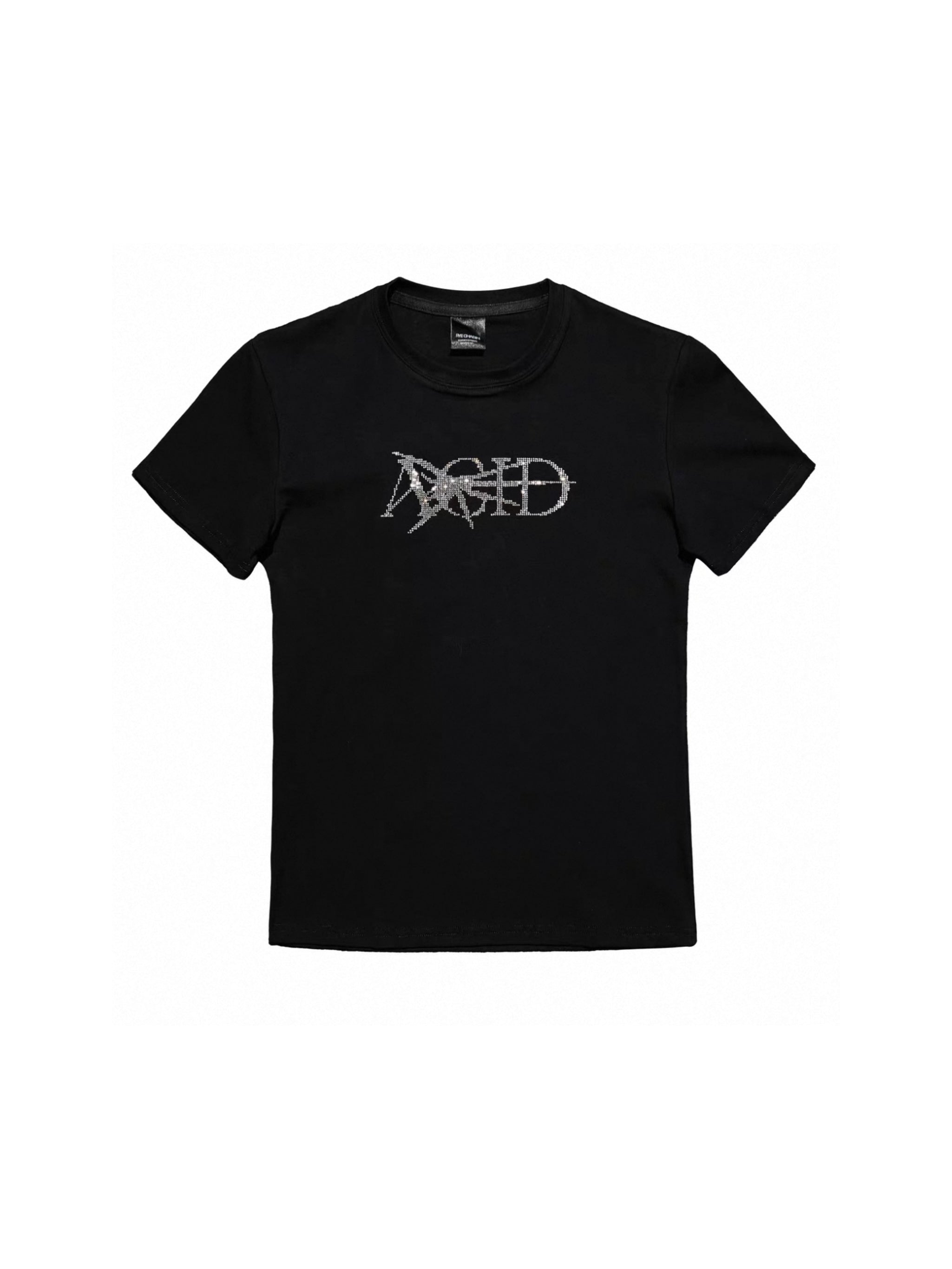 GRAINY RHINESTONE ACID TEE