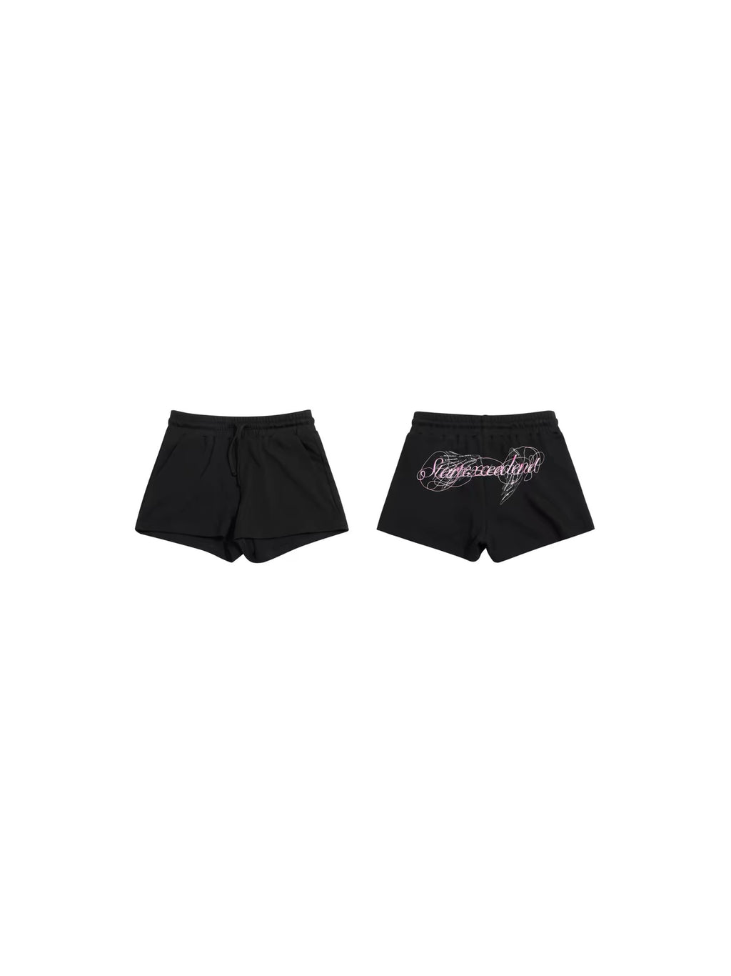 ANGEL PRINT HOT PANTS SET