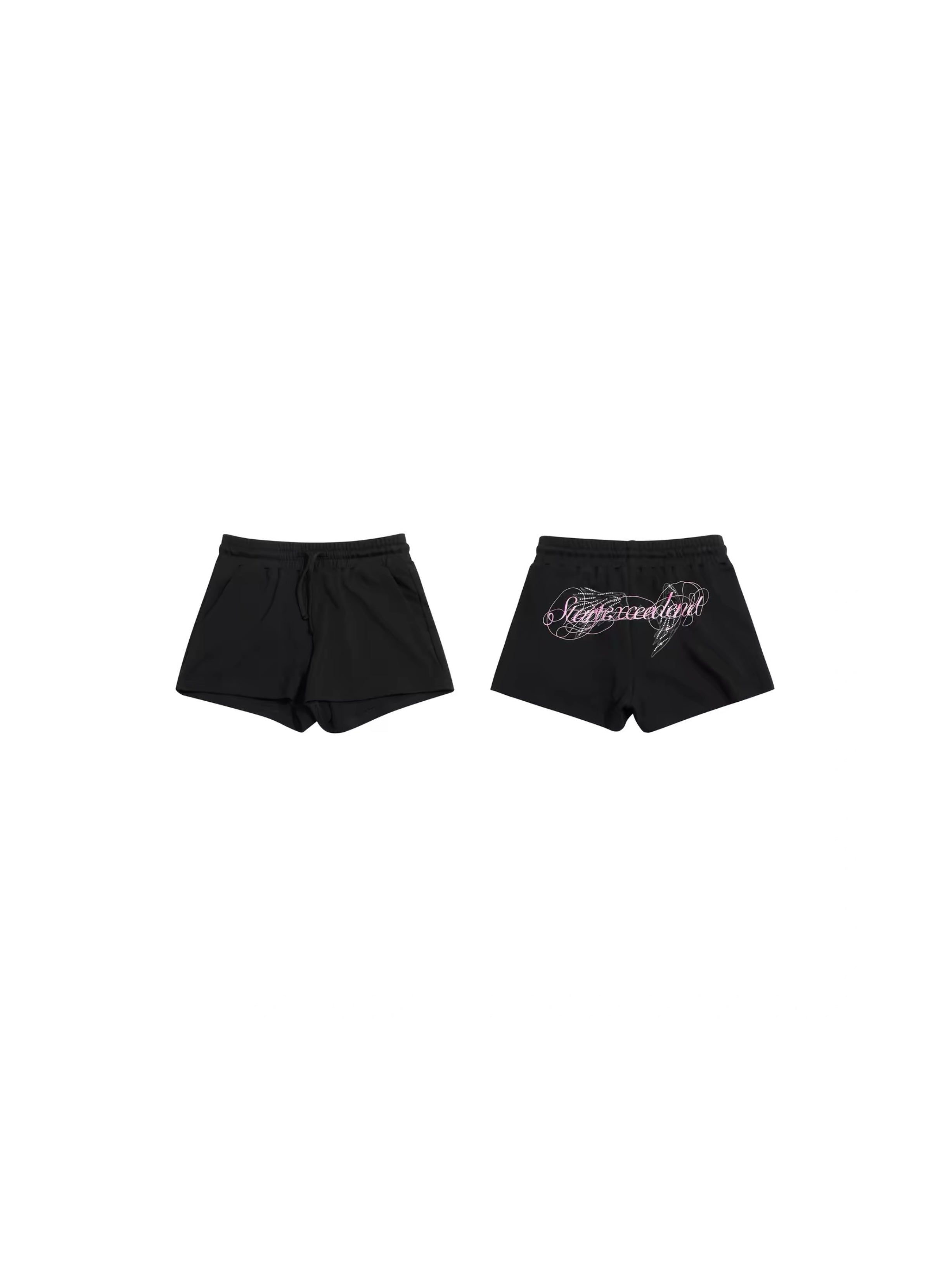 ANGEL PRINT HOT PANTS SET