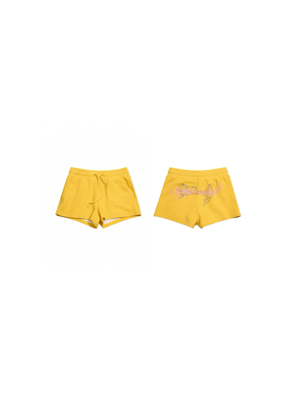 ANGEL PRINT HOT PANTS SET