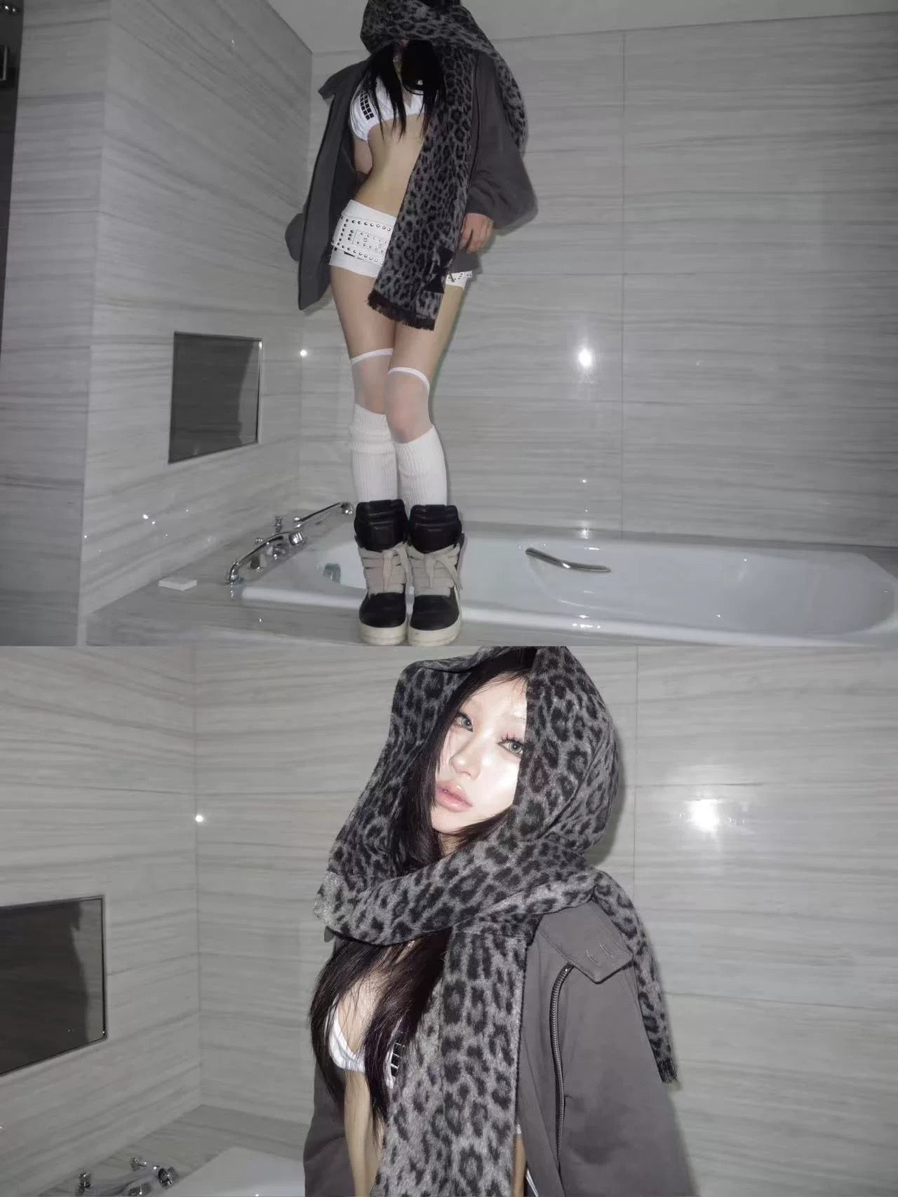 FLEECE HOODIE SCARF
