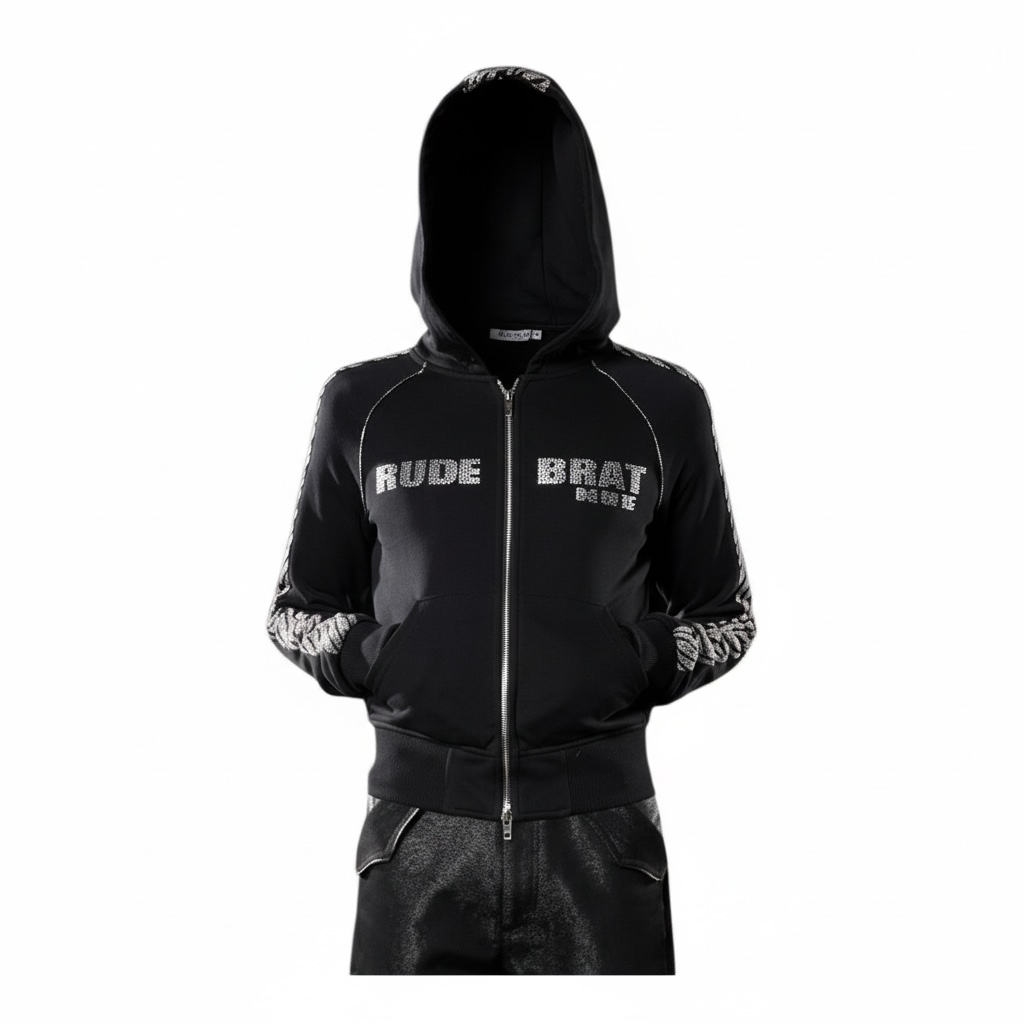 SLIM FIT DOUBLE ZIPPER HOODIE