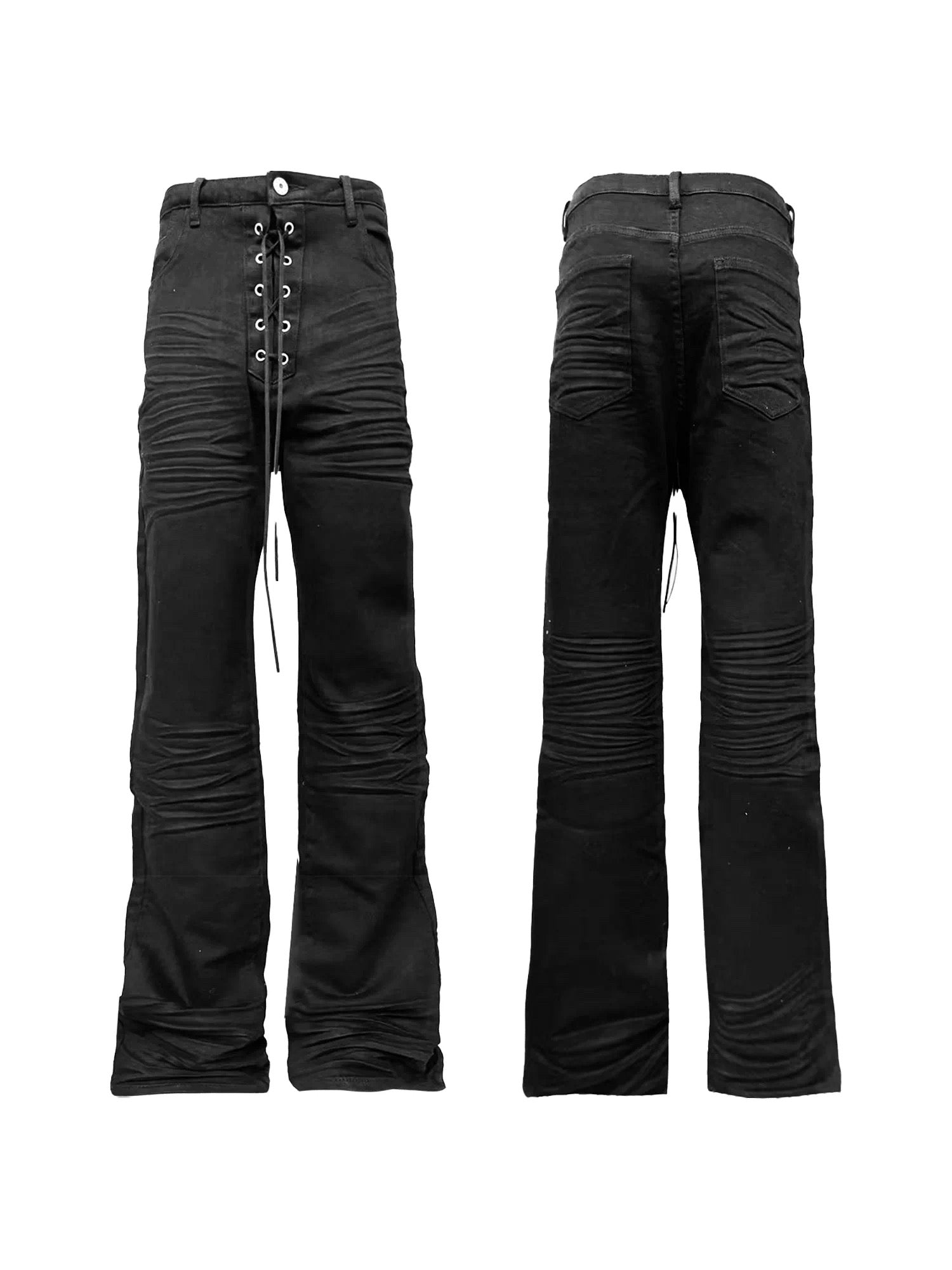 DISTRESSED SLIM STRAIGHT JEANS