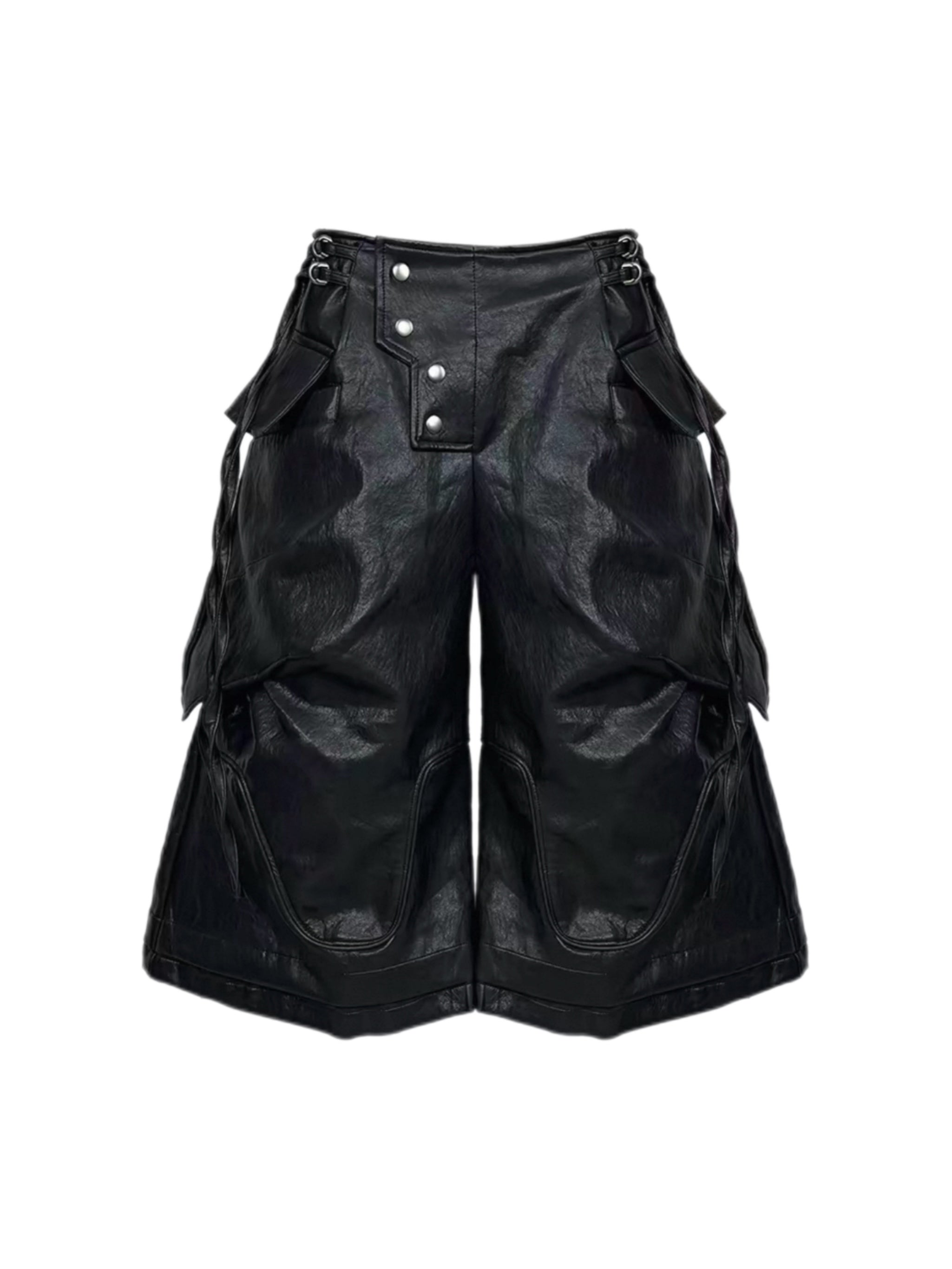 DECONSTRUCTED LEATHER SHORTS – CRYPTIC