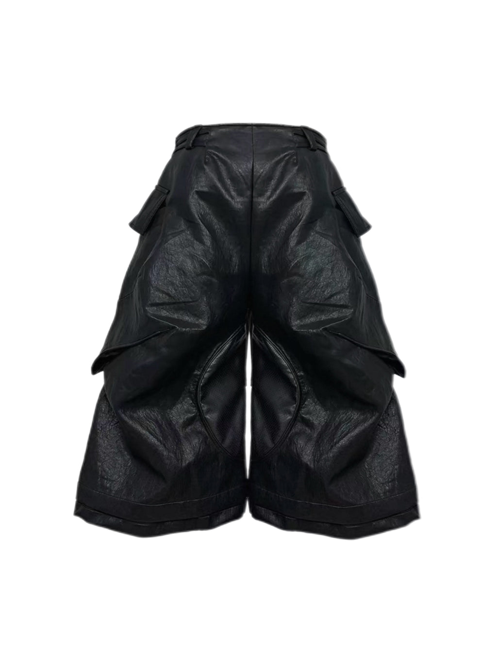 DECONSTRUCTED LEATHER SHORTS