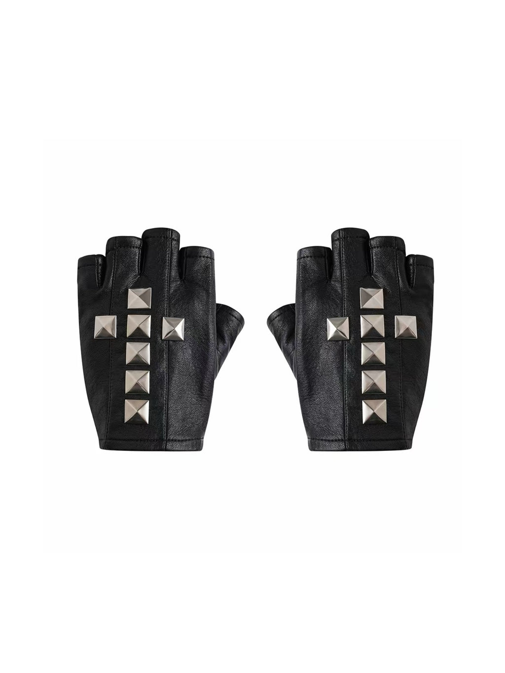 STUDDED FINGERLESS GLOVES