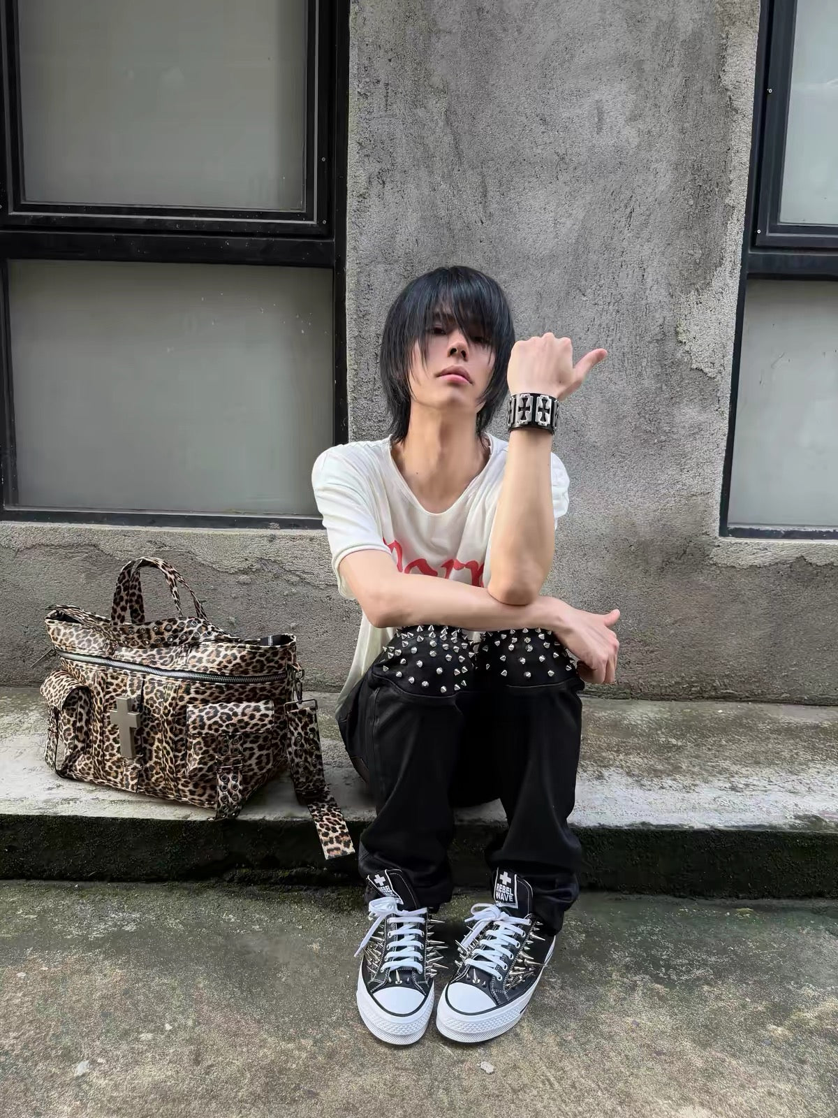 SPIKED LOW-TOP SNEAKERS