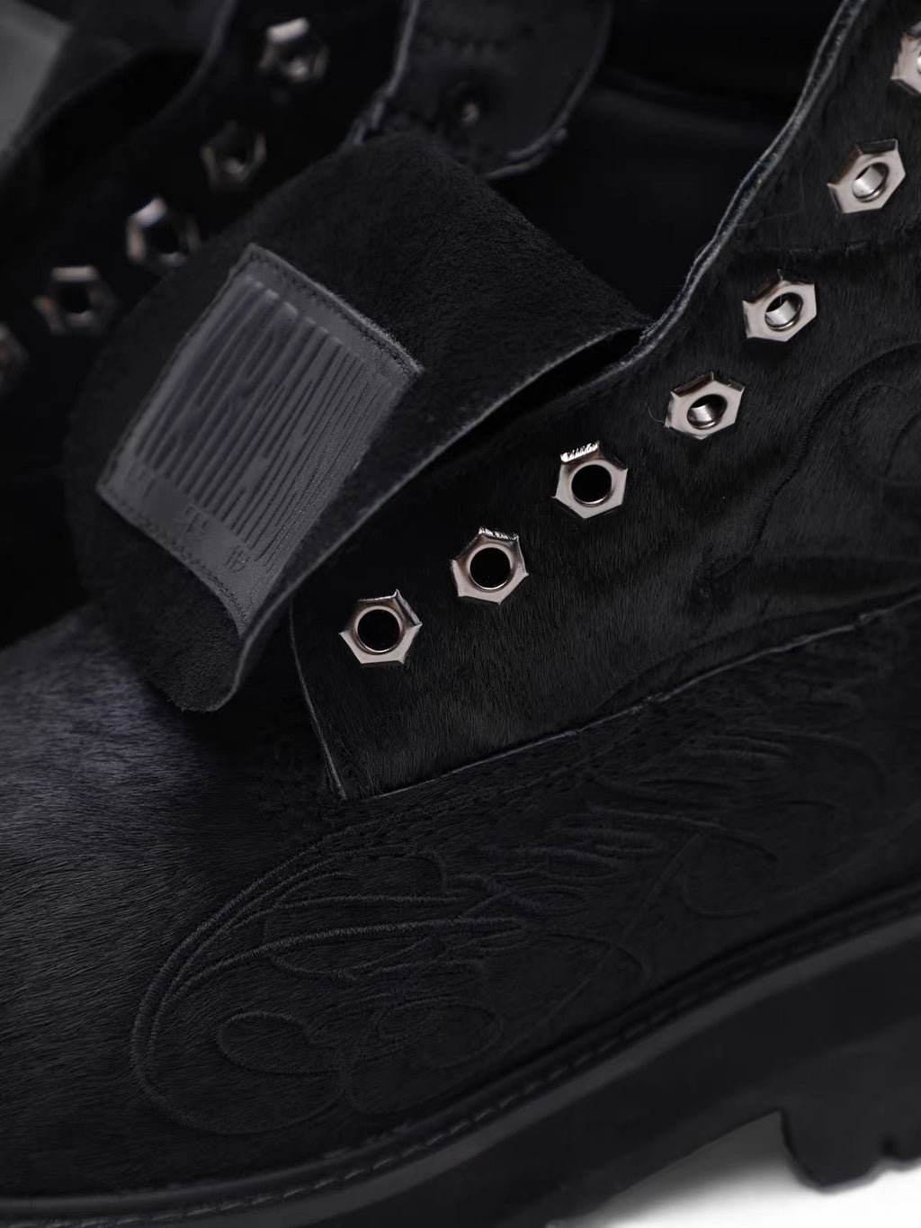 VINTAGE HORSEHAIR HIGH-TOP BOOTS