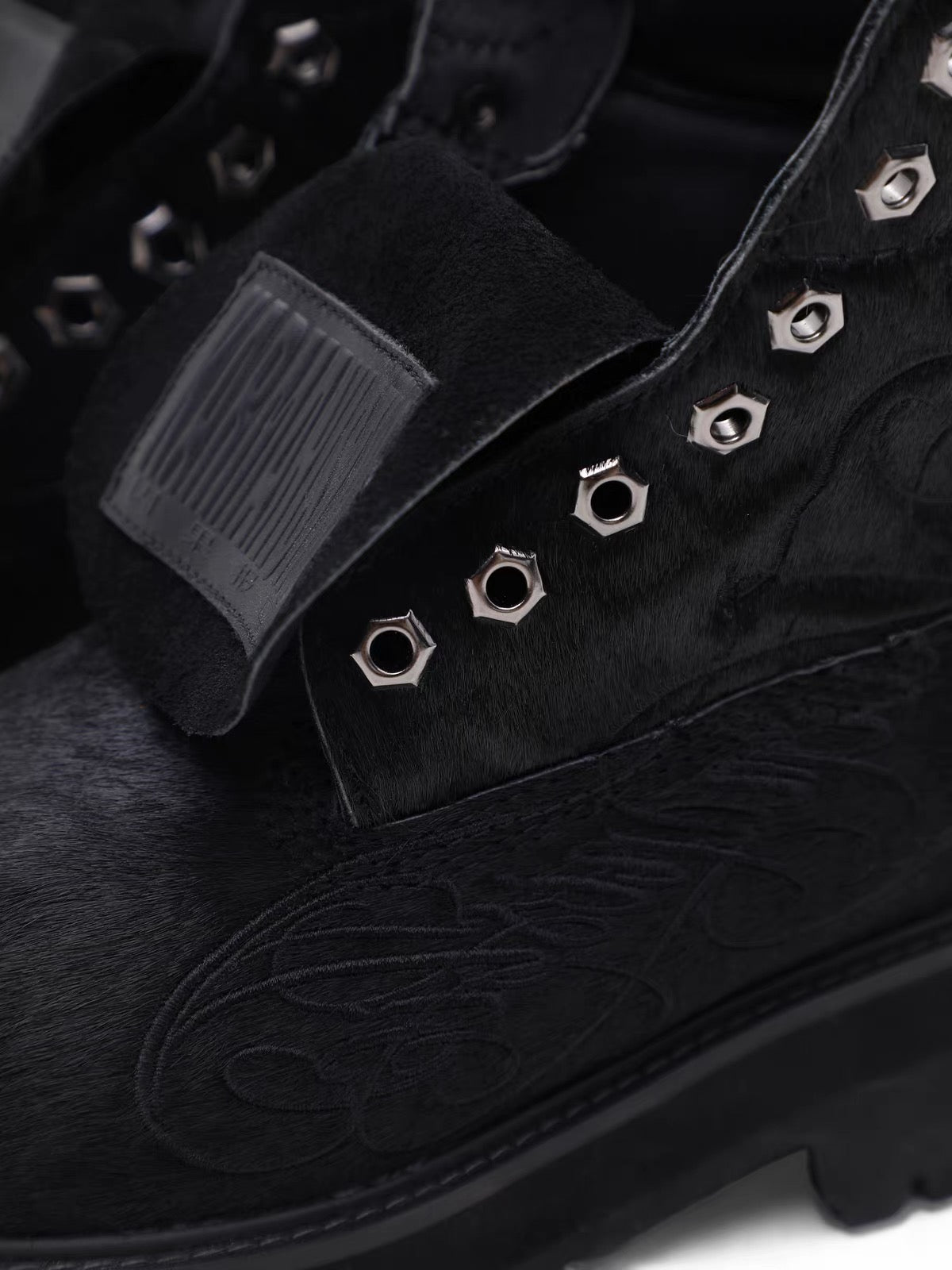 VINTAGE HORSEHAIR HIGH-TOP BOOTS