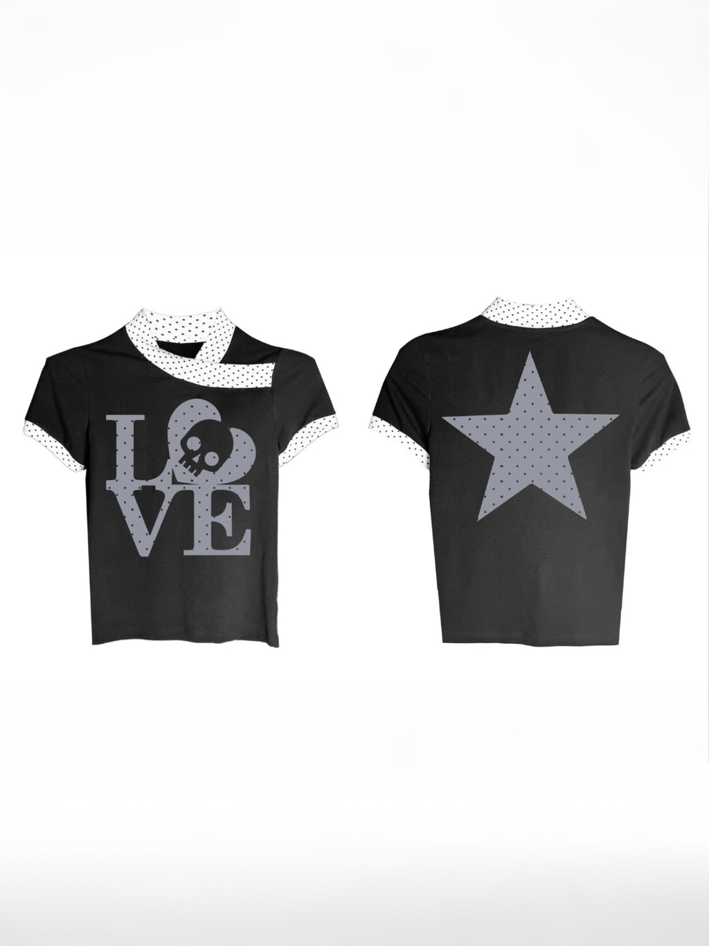 Y2K SKULL DOTS T-SHIRT