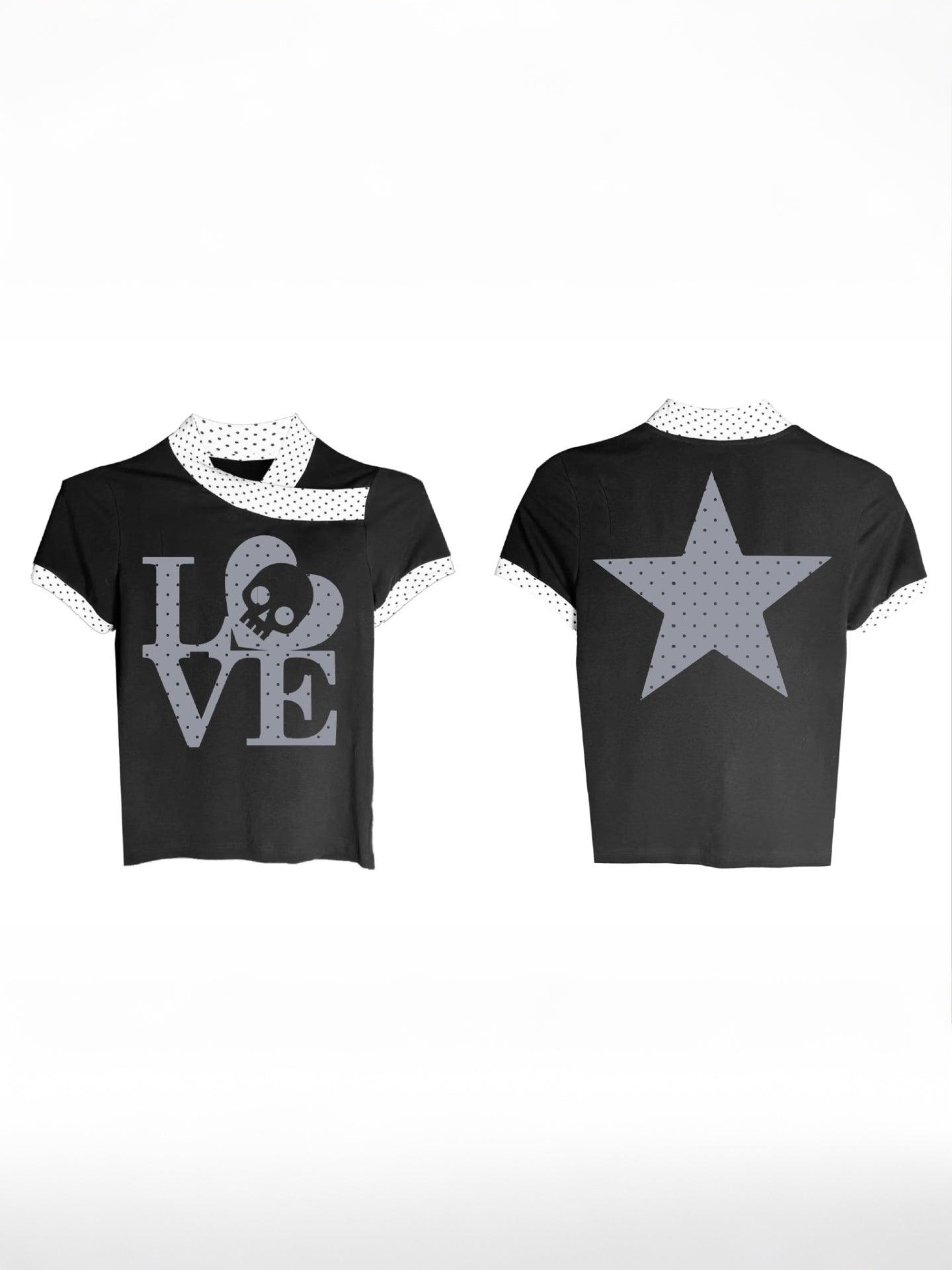 Y2K SKULL DOTS T-SHIRT