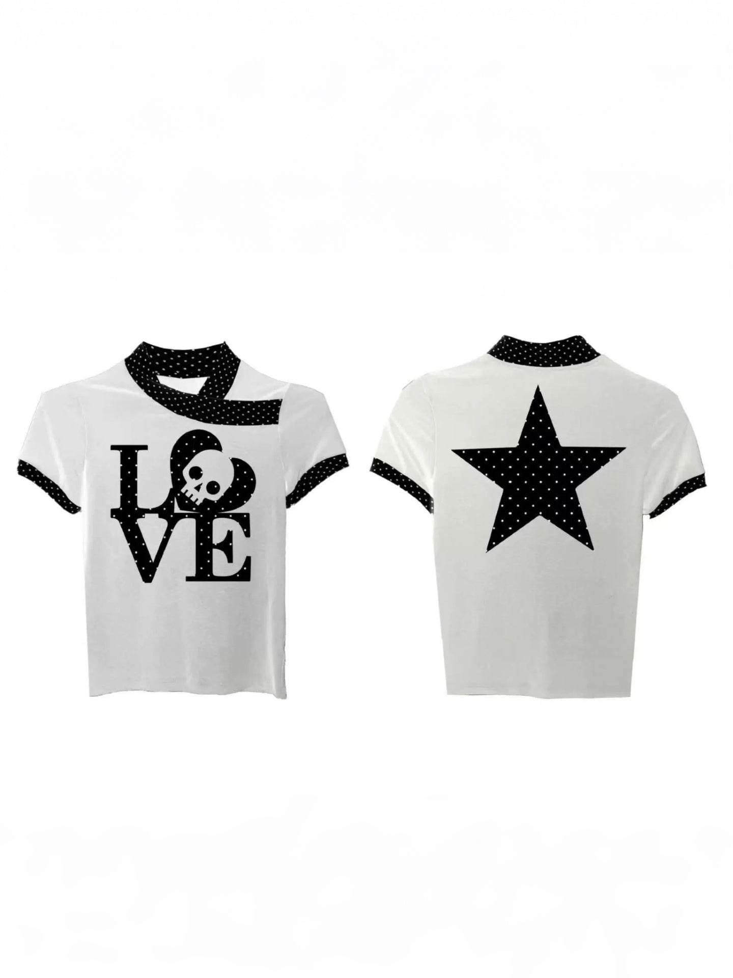 Y2K SKULL DOTS T-SHIRT
