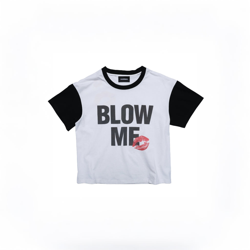 LIP PRINT PATCHWORK T-SHIRT