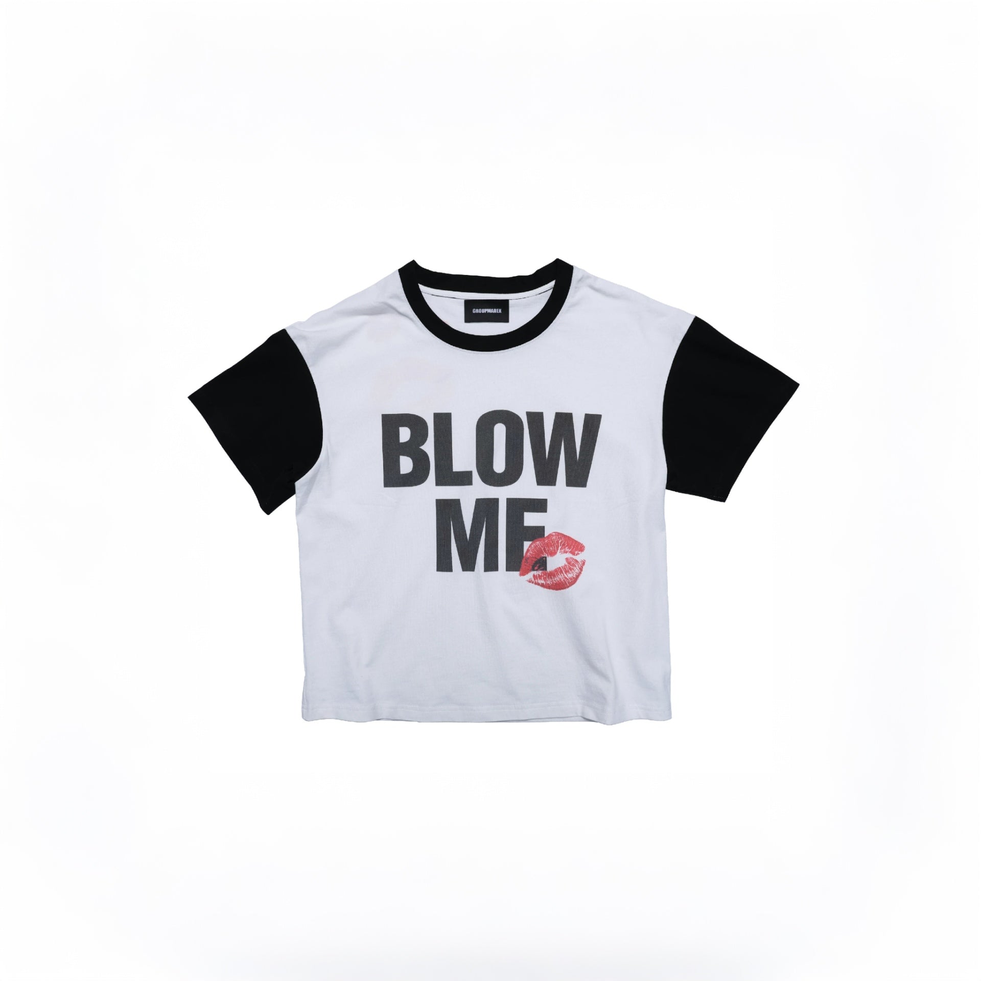 LIP PRINT PATCHWORK T-SHIRT
