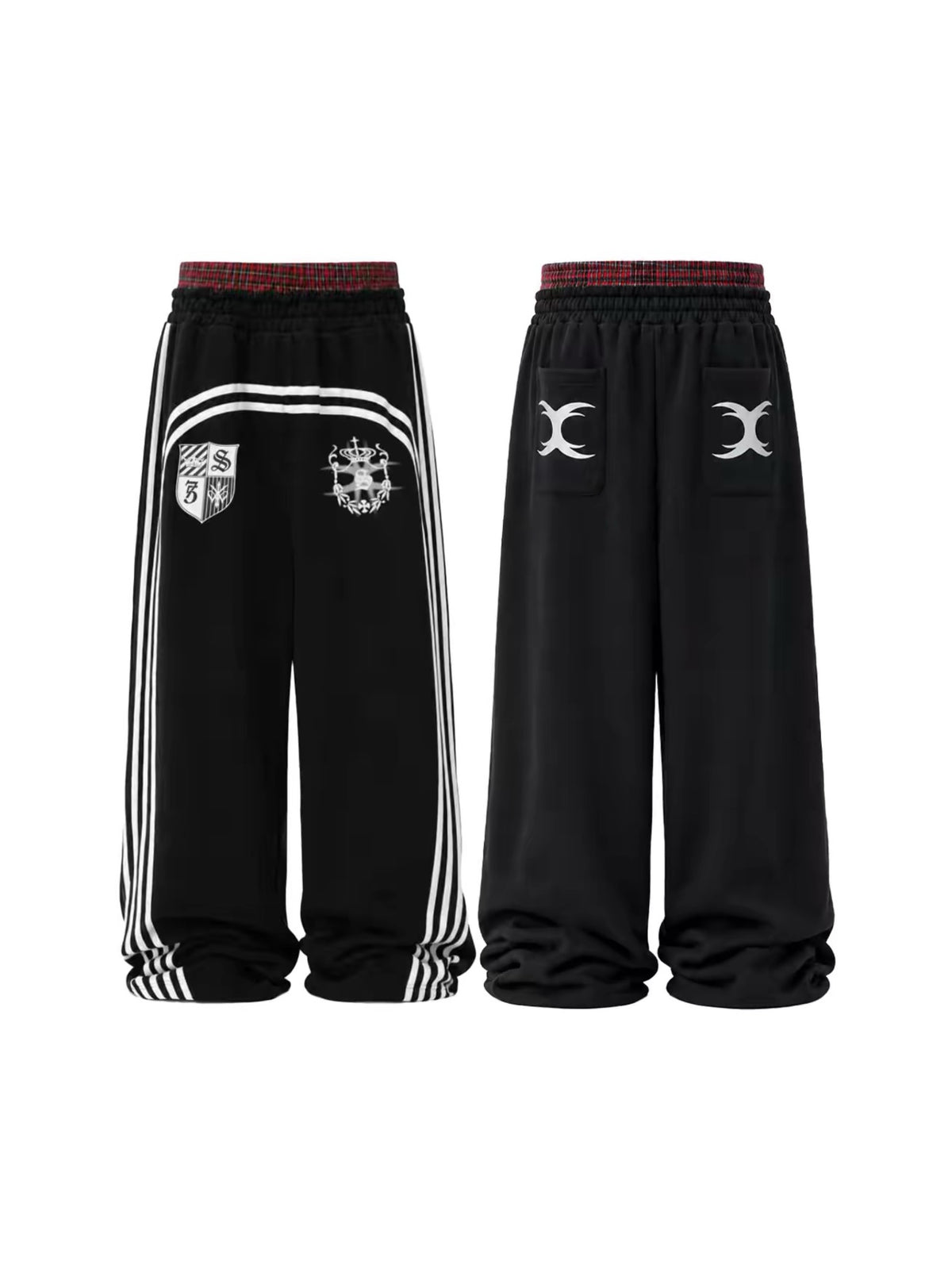 CREST STRIPE WIDE SWEATPANTS