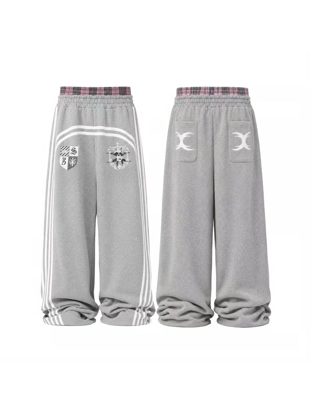 CREST STRIPE WIDE SWEATPANTS