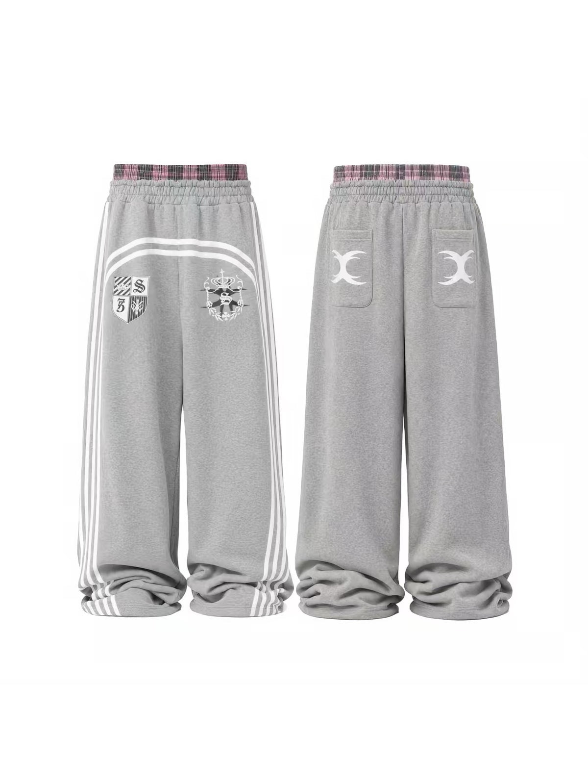 CREST STRIPE WIDE SWEATPANTS