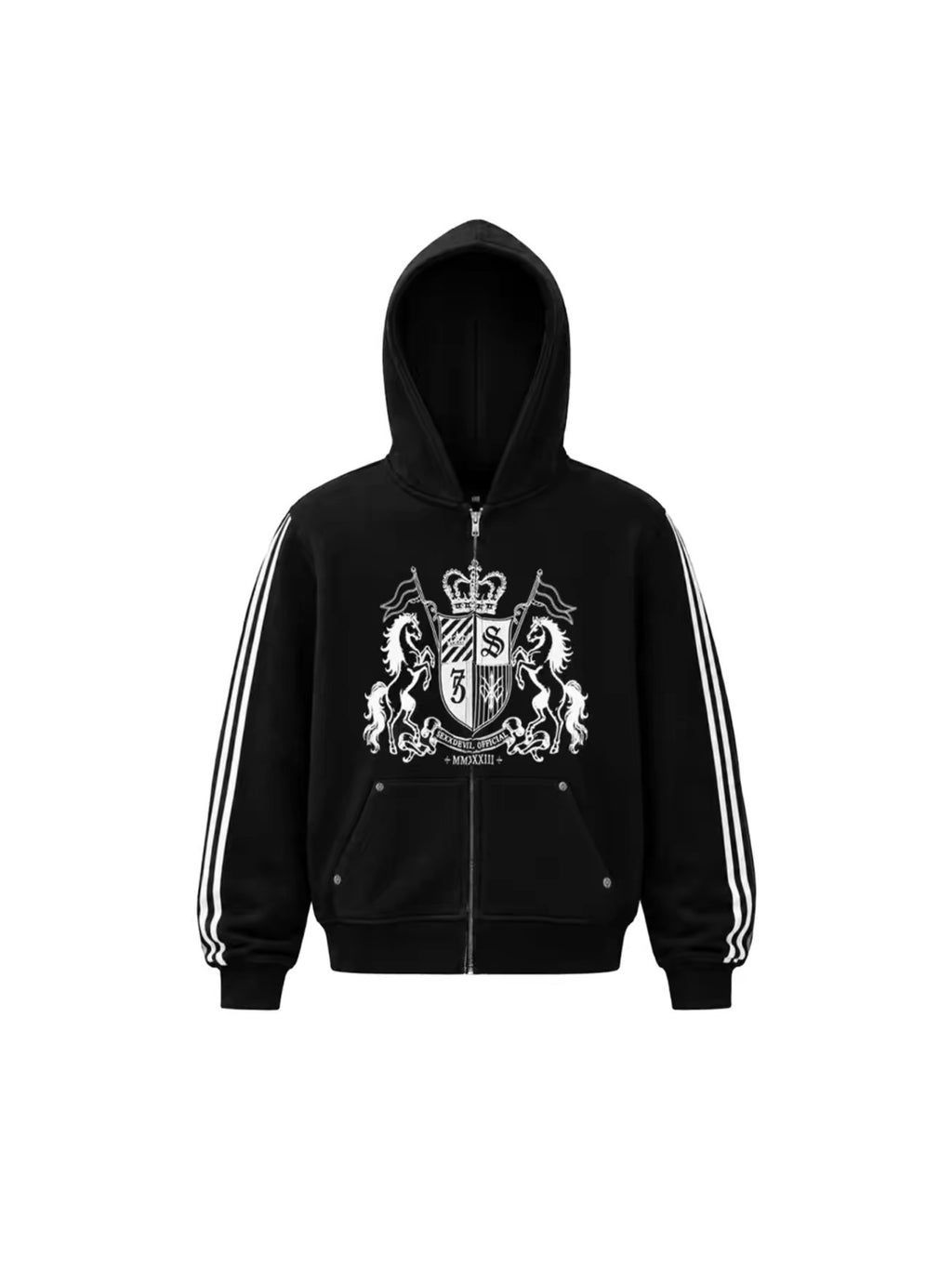 CREST STRIPE  HOODIE