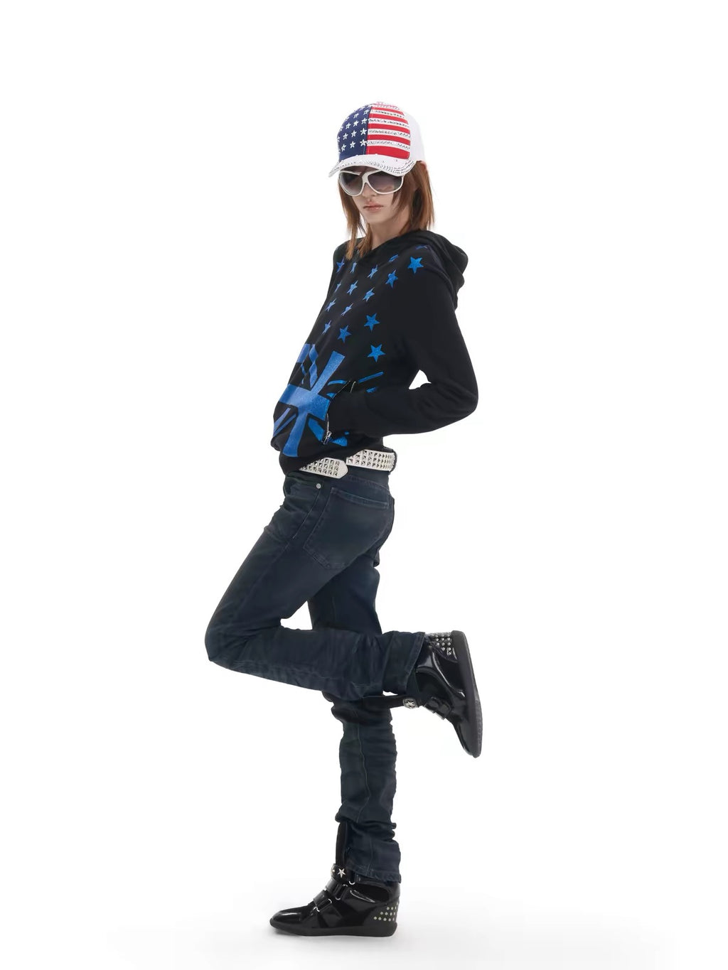 BLUE STAR FLAG HOODIE